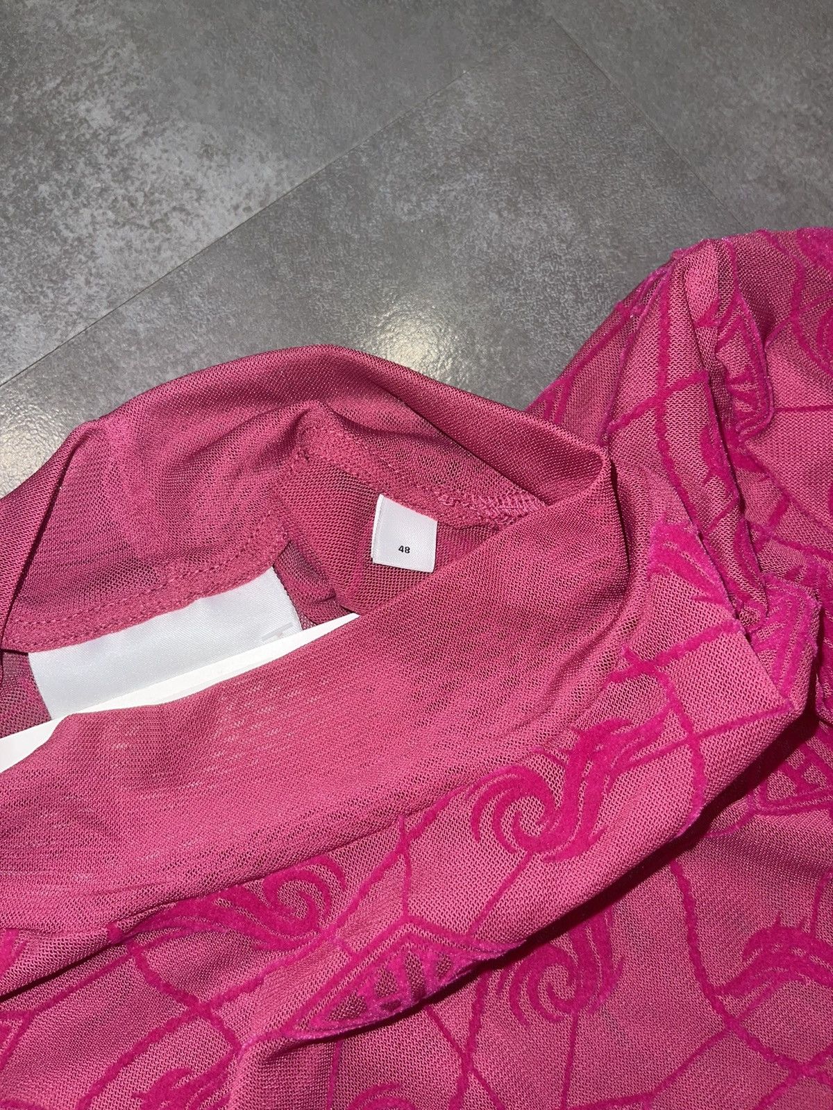 Han Kjobenhavn !DSWT! Han Kjobenhavn Monogram Pink Mesh Turtleneck Size US M / EU 48-50 / 2 - 16 Thumbnail