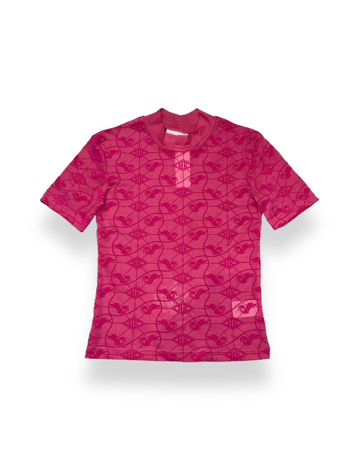 Han Kjobenhavn !DSWT! Han Kjobenhavn Monogram Pink Mesh Turtleneck Size US M / EU 48-50 / 2 - 5 Thumbnail