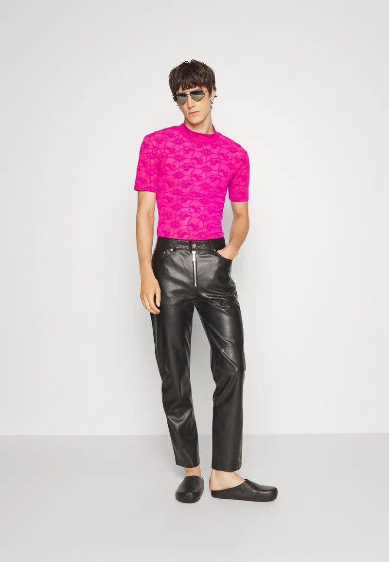 Han Kjobenhavn !DSWT! Han Kjobenhavn Monogram Pink Mesh Turtleneck Size US M / EU 48-50 / 2 - 2 Thumbnail