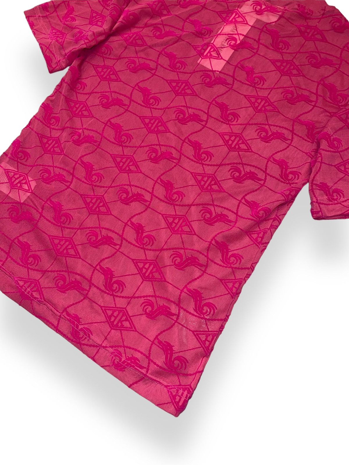 Han Kjobenhavn !DSWT! Han Kjobenhavn Monogram Pink Mesh Turtleneck Size US M / EU 48-50 / 2 - 11 Thumbnail