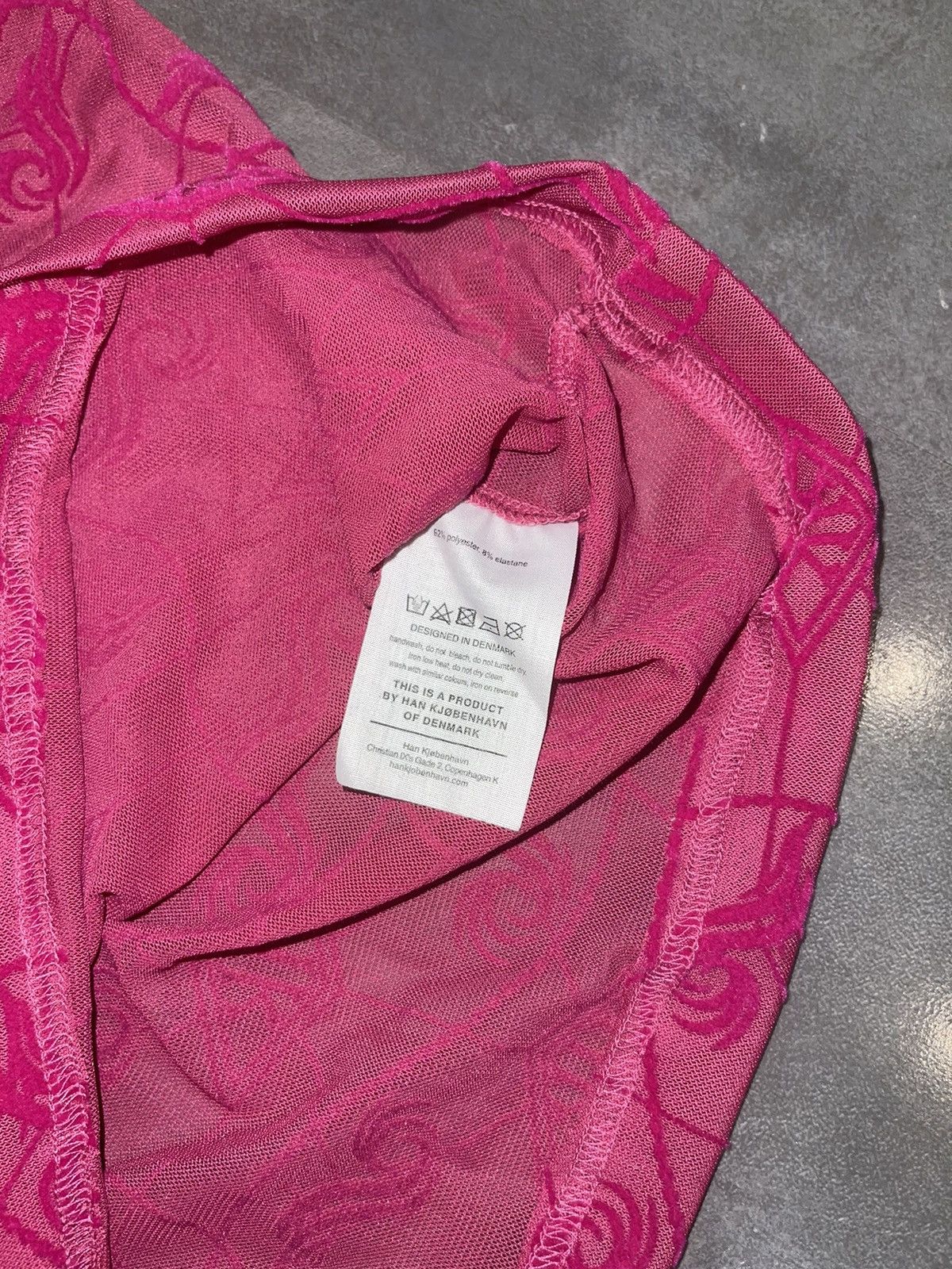 Han Kjobenhavn !DSWT! Han Kjobenhavn Monogram Pink Mesh Turtleneck Size US M / EU 48-50 / 2 - 17 Thumbnail