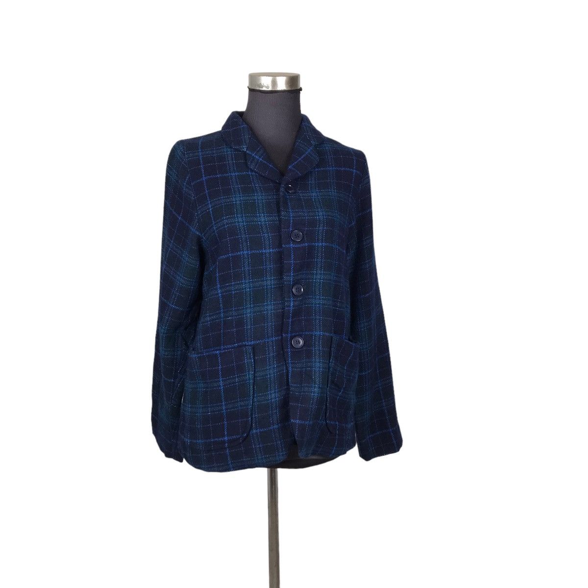 Y's × Yohji Yamamoto Vintage Y’s For Living Yohji Yamamoto Women Plaid Jacket Size M / US 6-8 / IT 42-44 - 2 Thumbnail