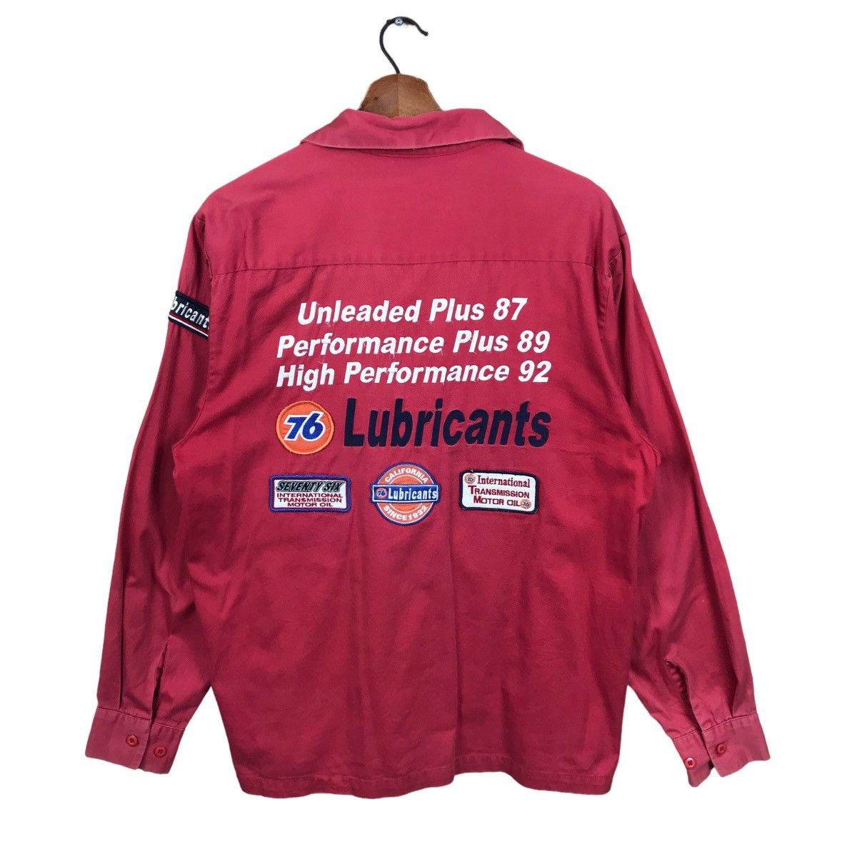 Sports Specialties × Vintage Vintage 76 Lubricant California Patchwork Button Up Jacket Size US M / EU 48-50 / 2 - 1 Thumbnail