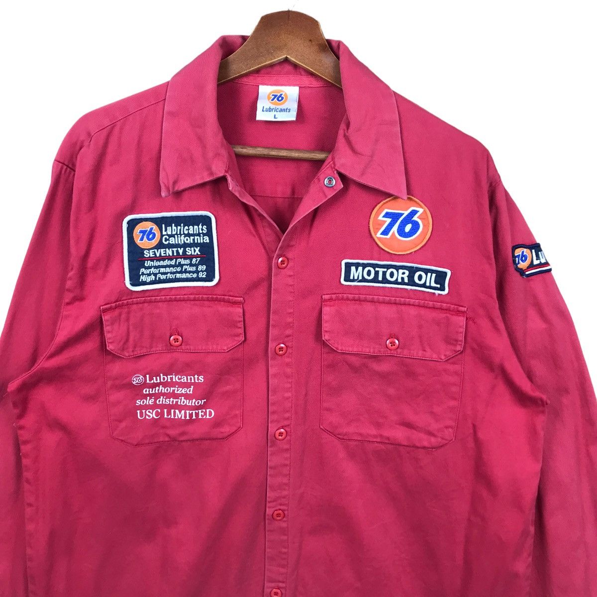 Sports Specialties × Vintage Vintage 76 Lubricant California Patchwork Button Up Jacket Size US M / EU 48-50 / 2 - 2 Thumbnail
