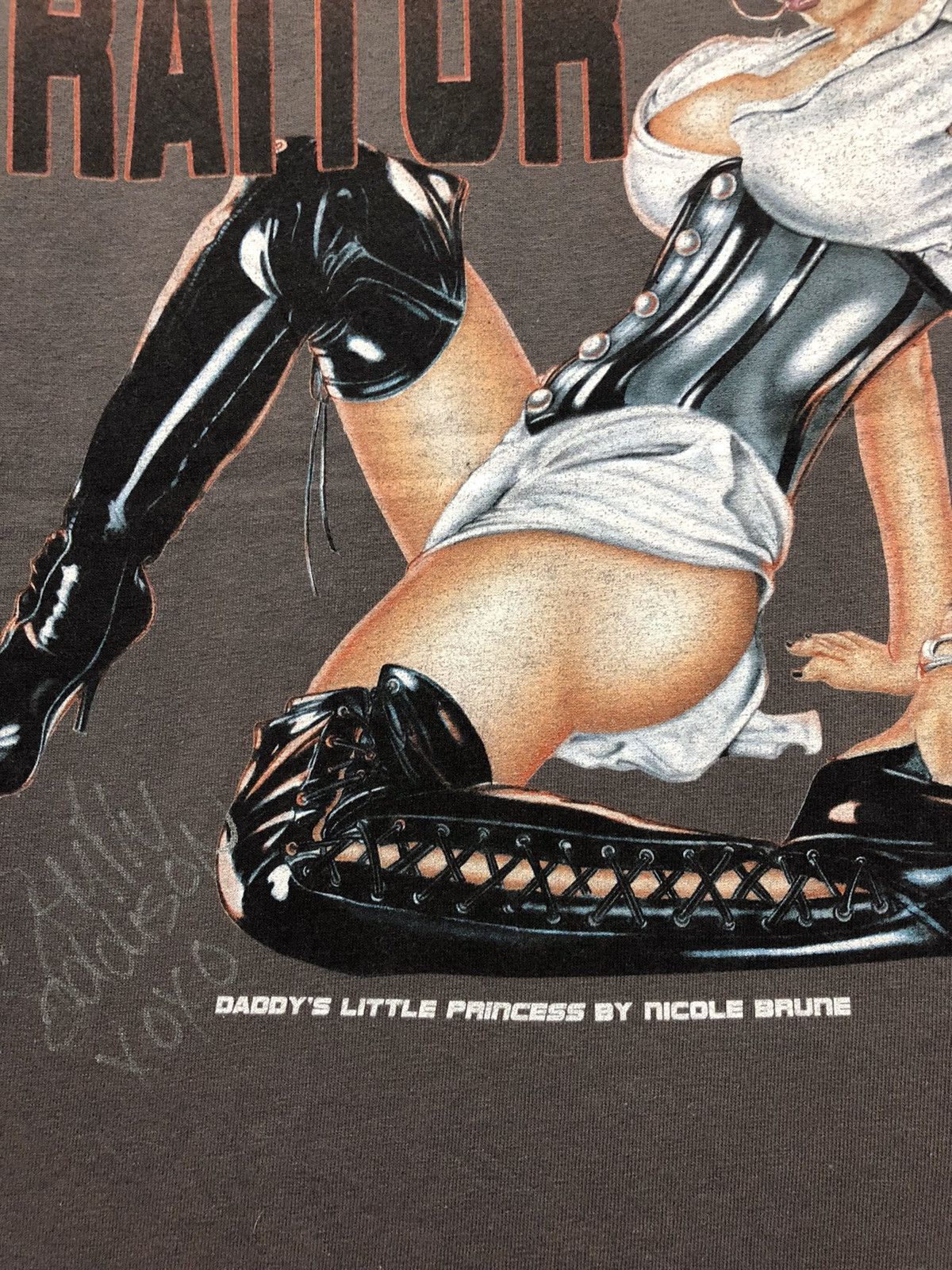 Hook-Ups × Vintage Vintage Art Nicole Brune Sexy Girl Rabel T Shirt Size US L / EU 52-54 / 3 - 5 Thumbnail