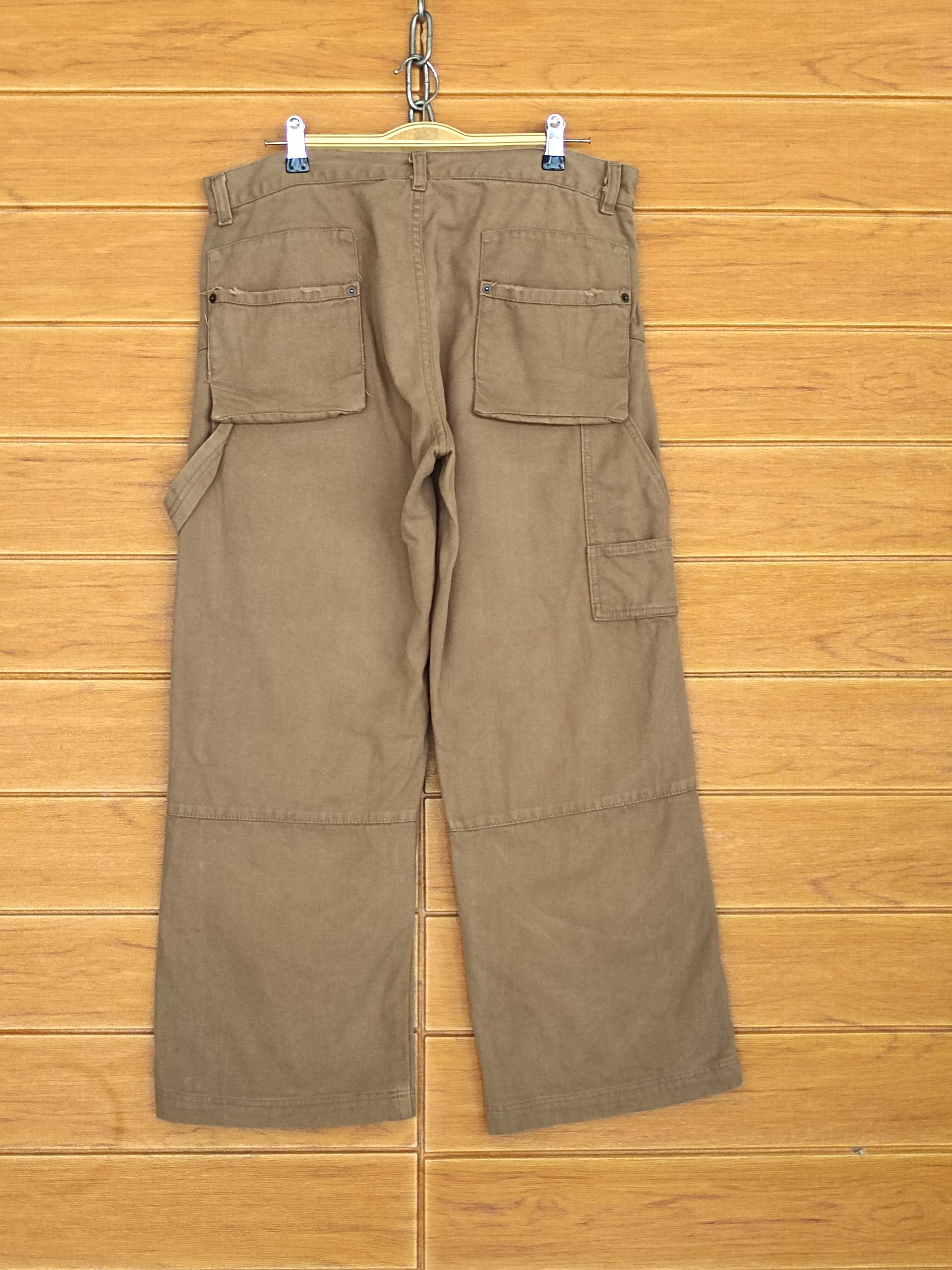 Japanese Brand Daily News Brown Duck Cotton Carpenter Baggy Denim Y2k Size US 34 / EU 50 - 10 Thumbnail