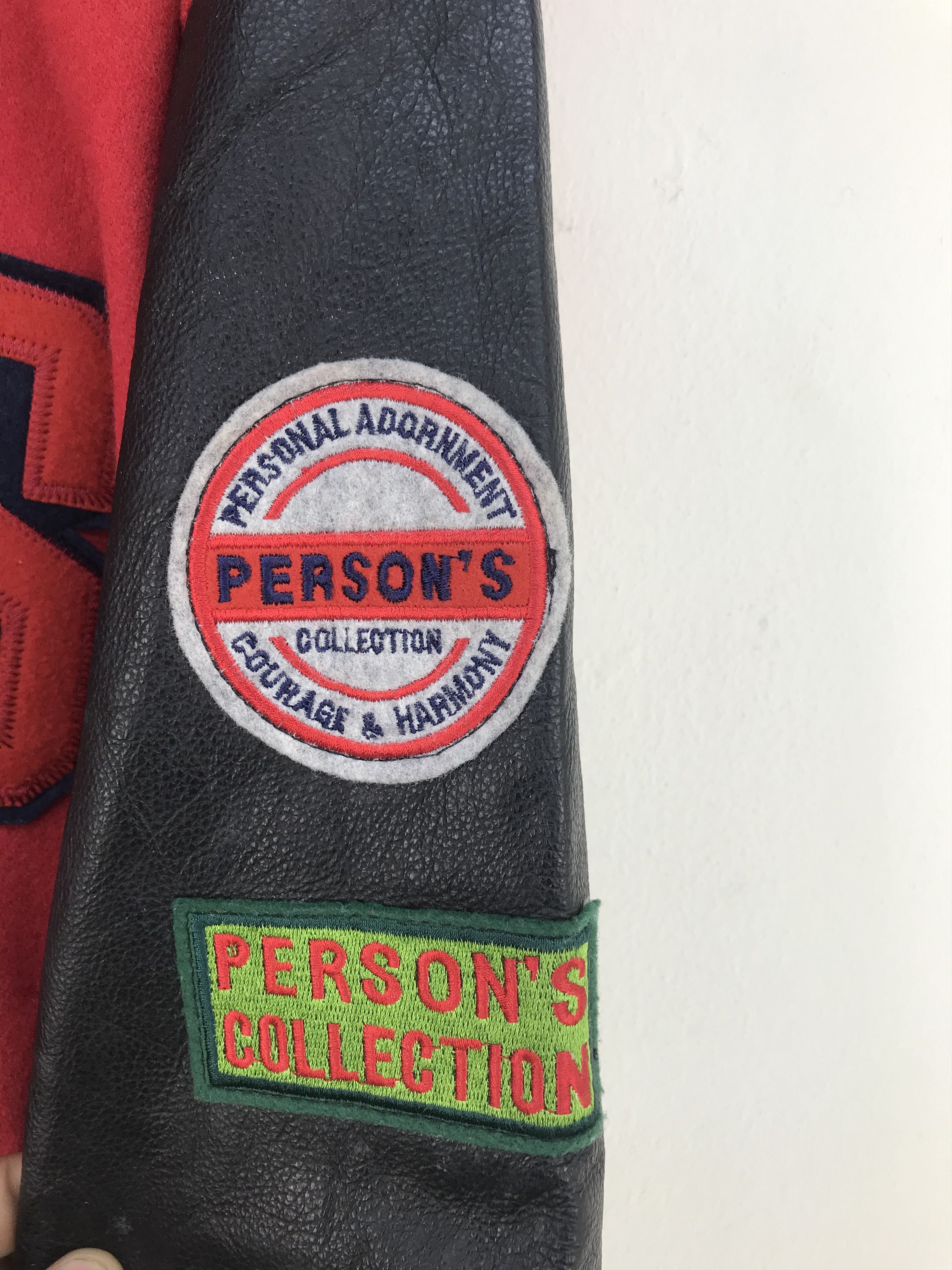 Vintage Vintage PERSON'S COLLECTION Varsity Jacket Leather/Wool Size US M / EU 48-50 / 2 - 7 Thumbnail
