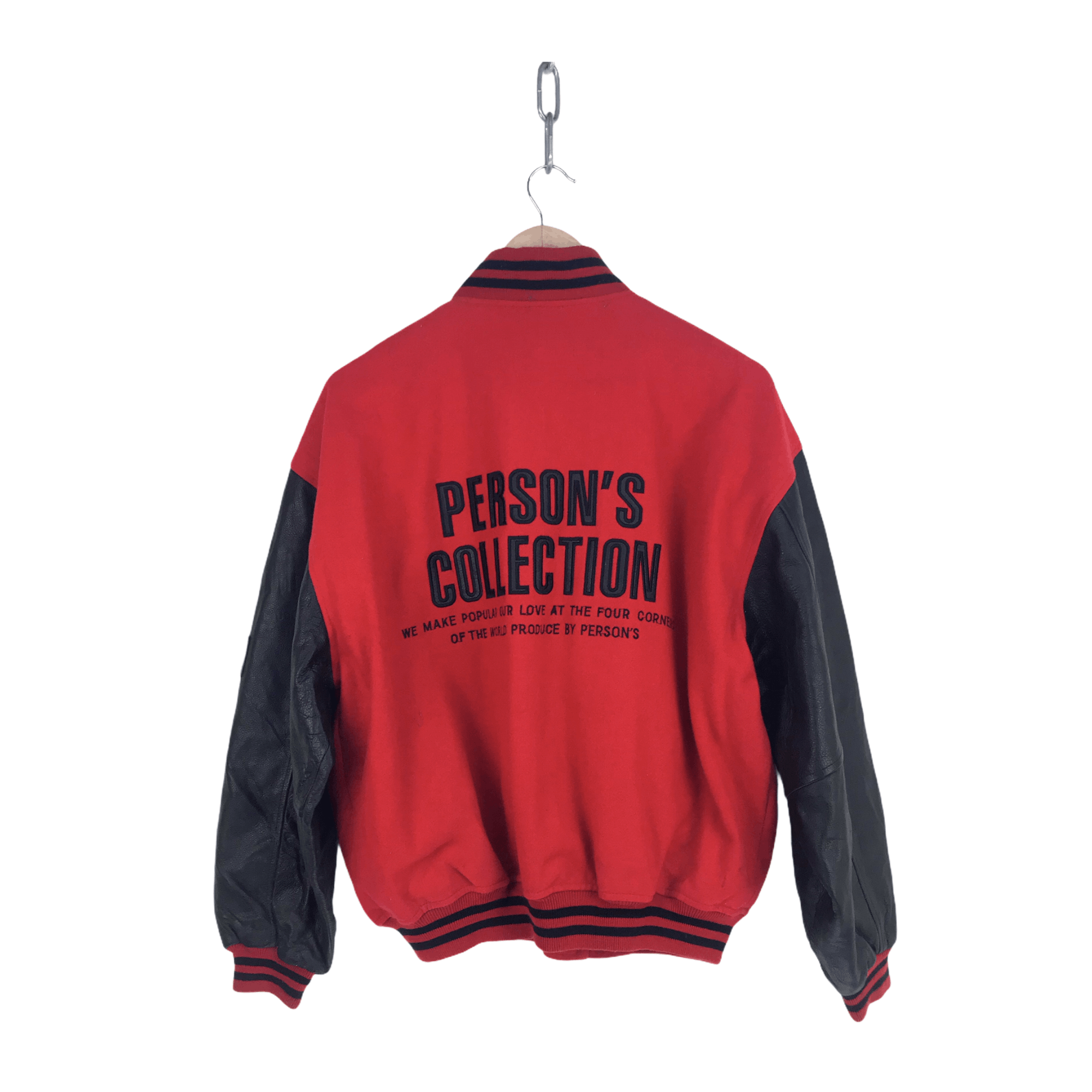 Vintage Vintage PERSON'S COLLECTION Varsity Jacket Leather/Wool Size US M / EU 48-50 / 2 - 1 Thumbnail