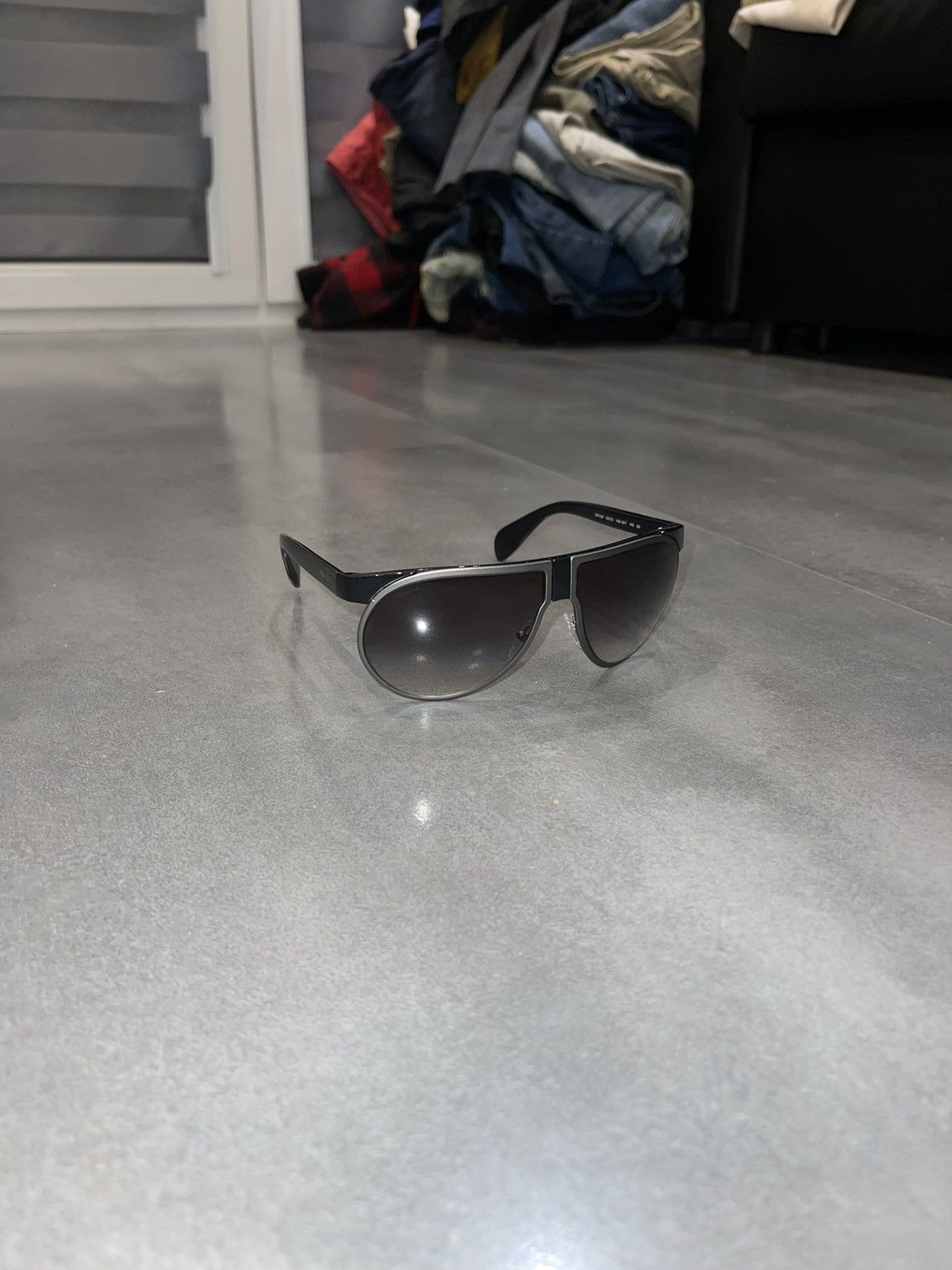 Prada Prada SPR23P 1AB-0A7 Black Aviator Sunglasses Size ONE SIZE - 3 Thumbnail