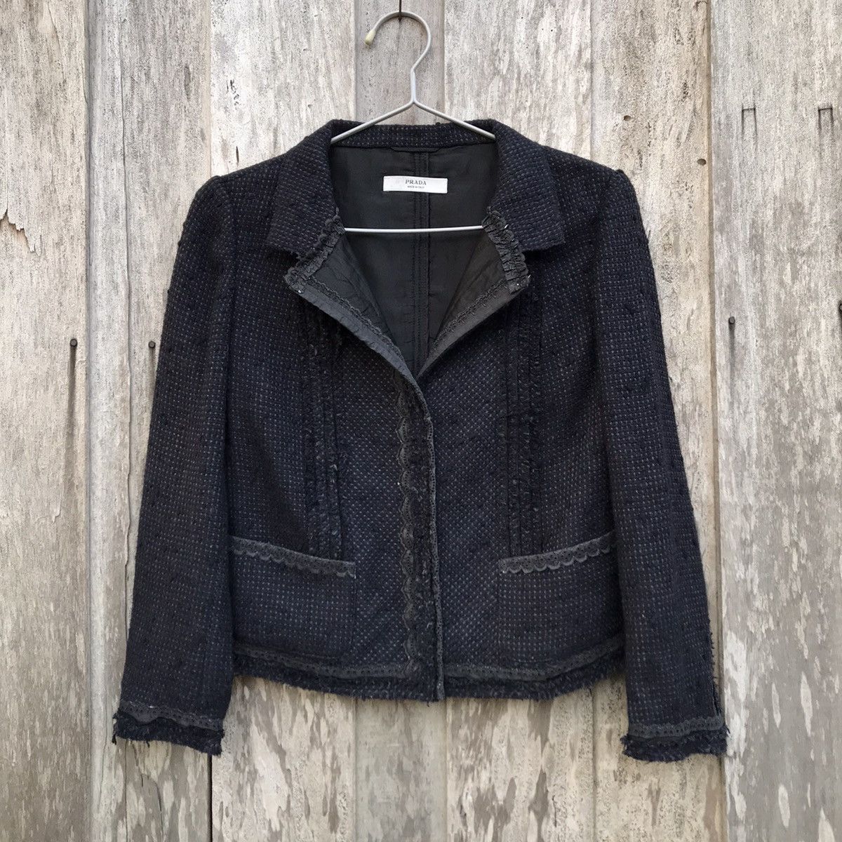 Prada Vintage Prada Women Top Wool Boucle Jacket Size S / US 4 / IT 40 - 4 Thumbnail