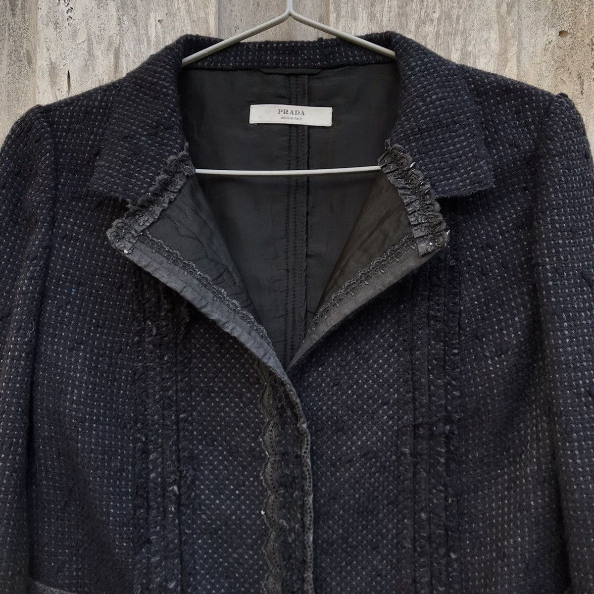 Prada Vintage Prada Women Top Wool Boucle Jacket Size S / US 4 / IT 40 - 5 Thumbnail