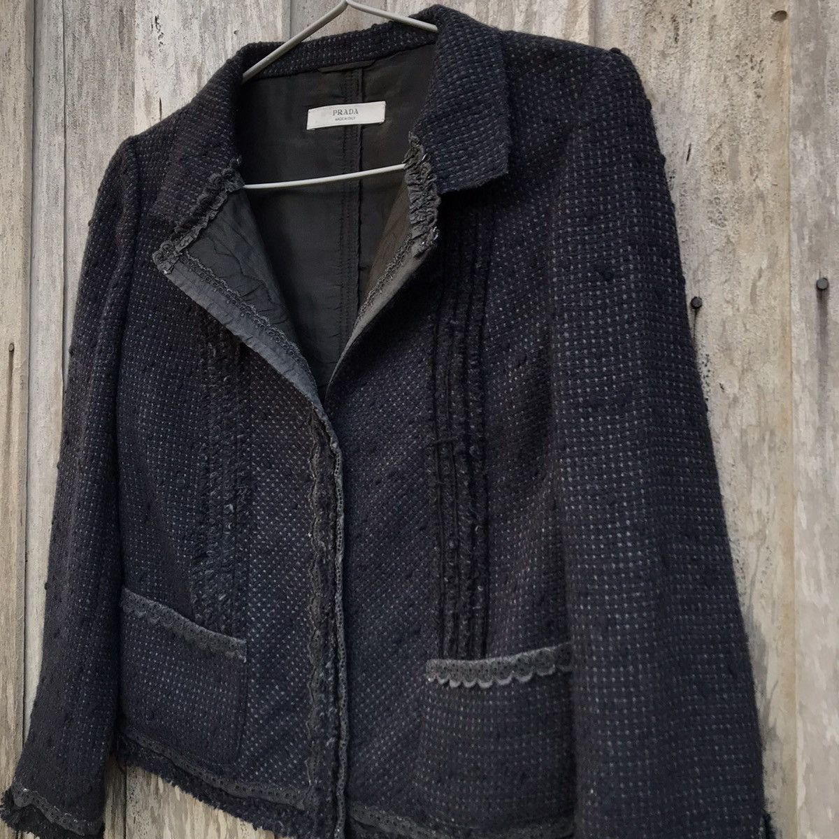 Prada Vintage Prada Women Top Wool Boucle Jacket Size S / US 4 / IT 40 - 6 Thumbnail