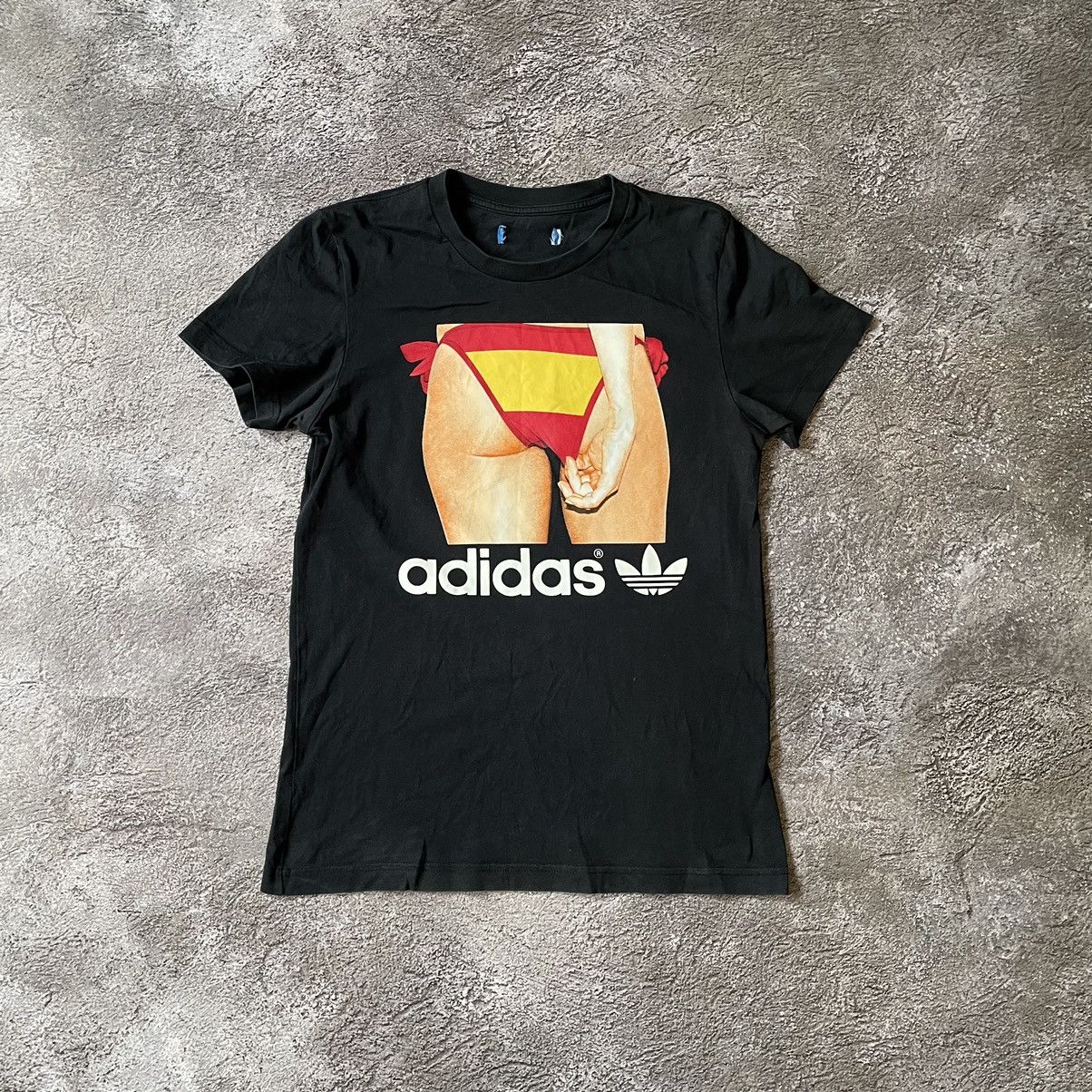 Vintage Vintage Y2K Adidas Graphic Tee Streetwear Black Relaxed M Size US M / EU 48-50 / 2 - 1 Thumbnail