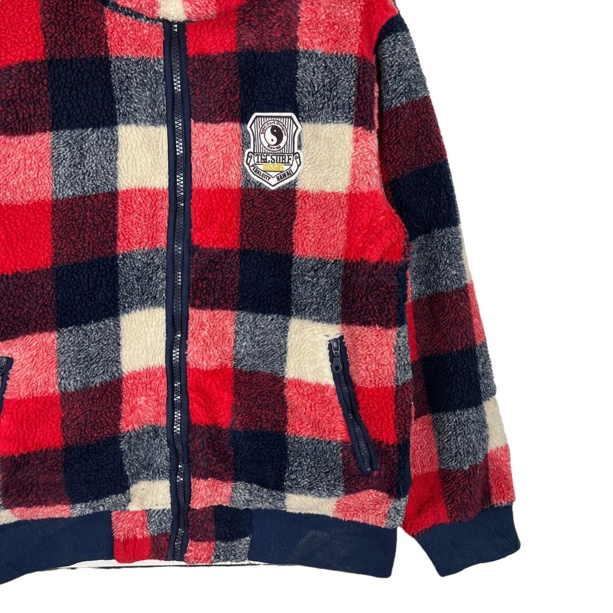 Other 🔥 T&C SURF DESIGN PLAID FLEECE HOODIES BOMBER JACKET Size US L / EU 52-54 / 3 - 4 Thumbnail