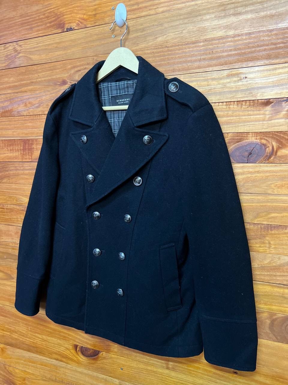 Burberry BURBERRY BLACK LABEL DOUBLE BREAST PEACOAT Size L / US 10 / IT 46 - 3 Thumbnail