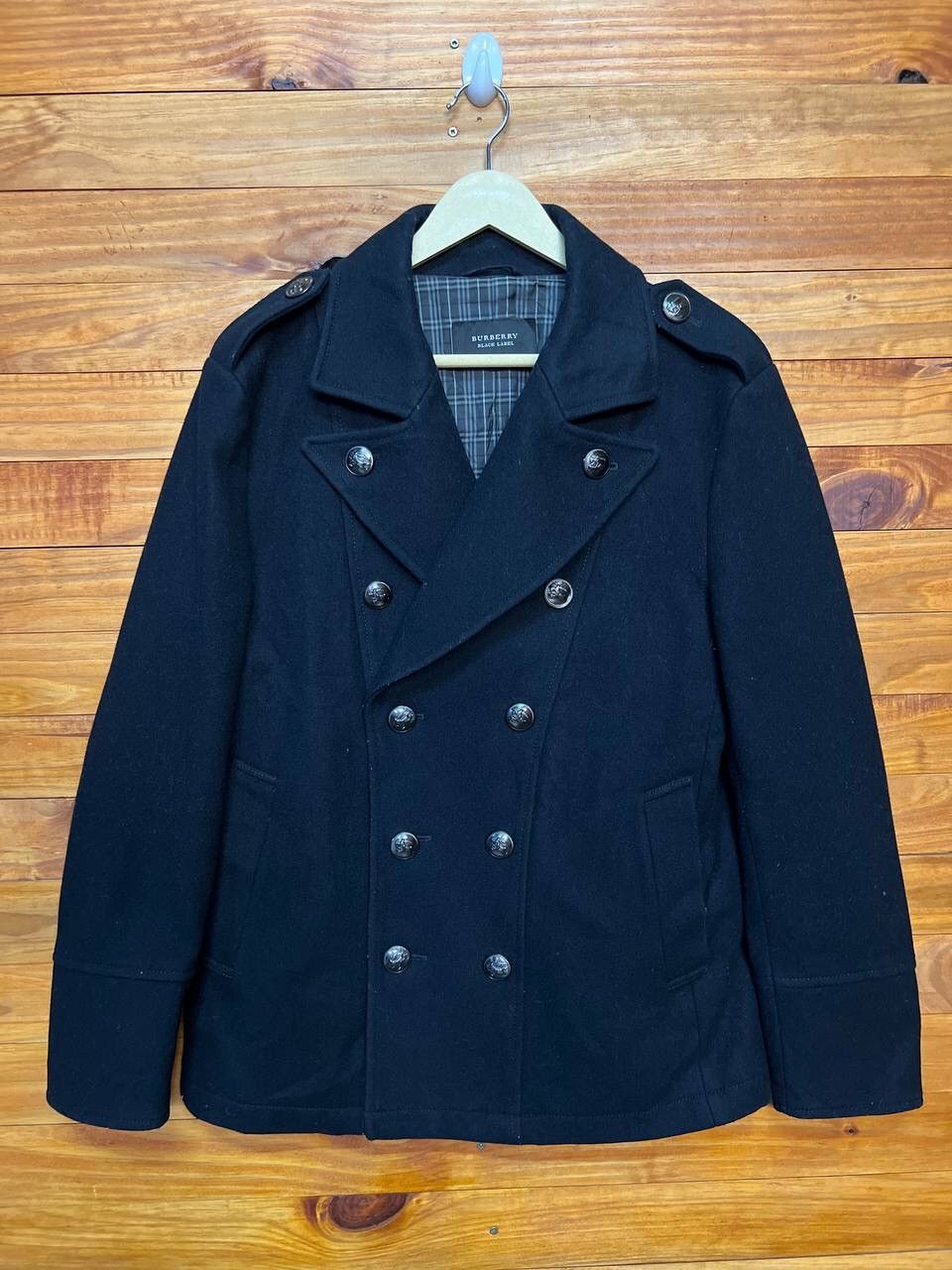 Burberry BURBERRY BLACK LABEL DOUBLE BREAST PEACOAT Size L / US 10 / IT 46 - 1 Thumbnail