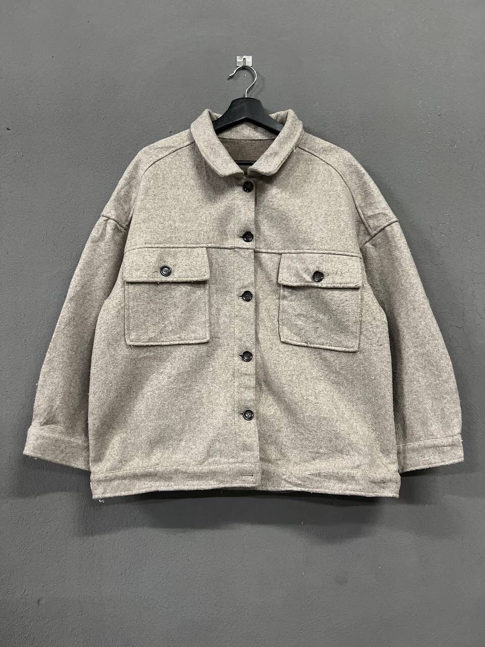 Japanese Brand SHACKET DOUBLE POCKET IN WOOL Size US L / EU 52-54 / 3 - 4 Thumbnail