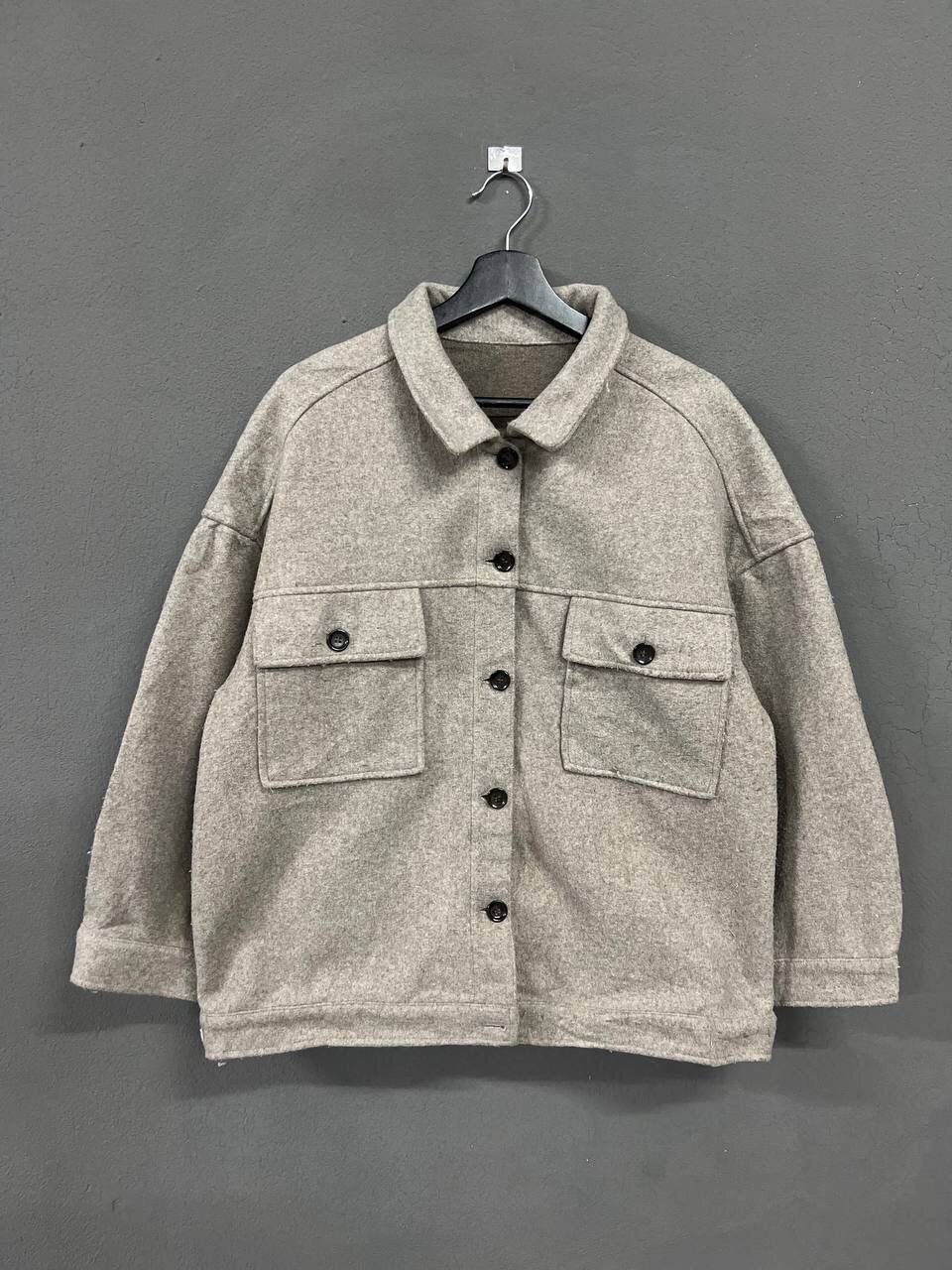 Japanese Brand SHACKET DOUBLE POCKET IN WOOL Size US L / EU 52-54 / 3 - 1 Thumbnail