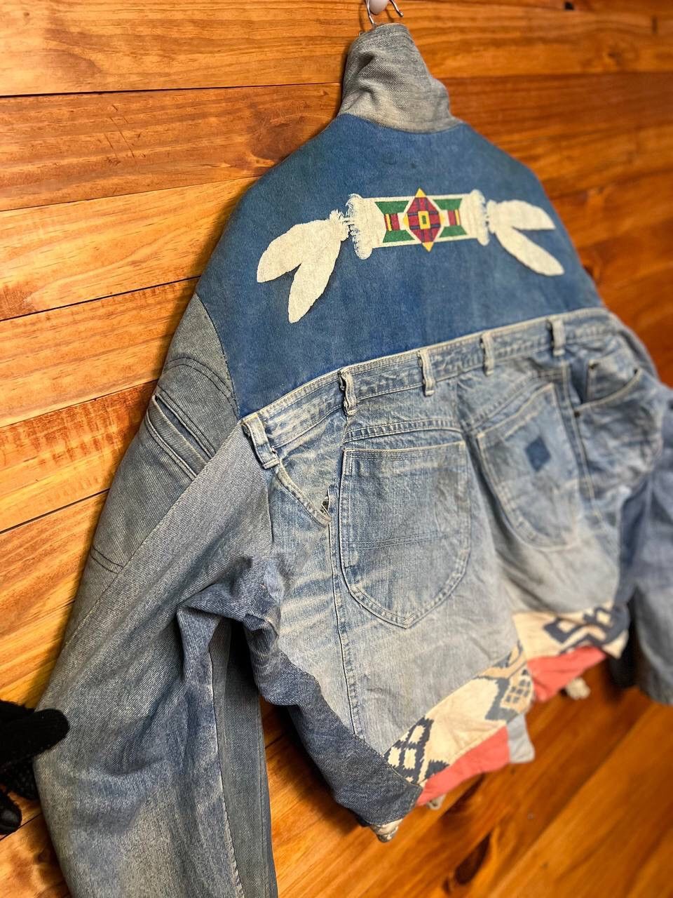 Vintage BONAVENTURE BY BRAYS PATCHWORK DENIM JACKET MADE IN FRANCE Size US XL / EU 56 / 4 - 9 Thumbnail