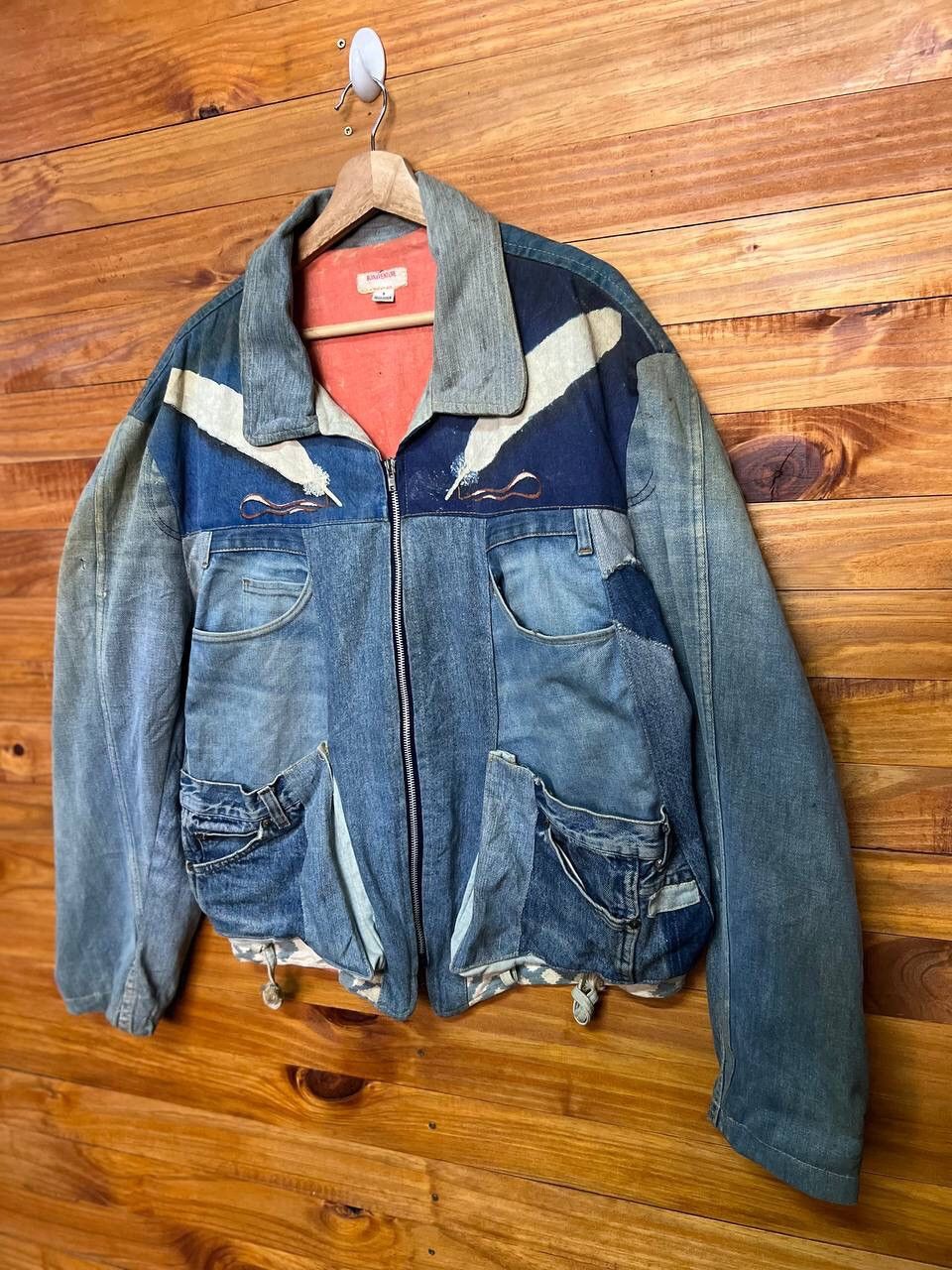Vintage BONAVENTURE BY BRAYS PATCHWORK DENIM JACKET MADE IN FRANCE Size US XL / EU 56 / 4 - 3 Thumbnail