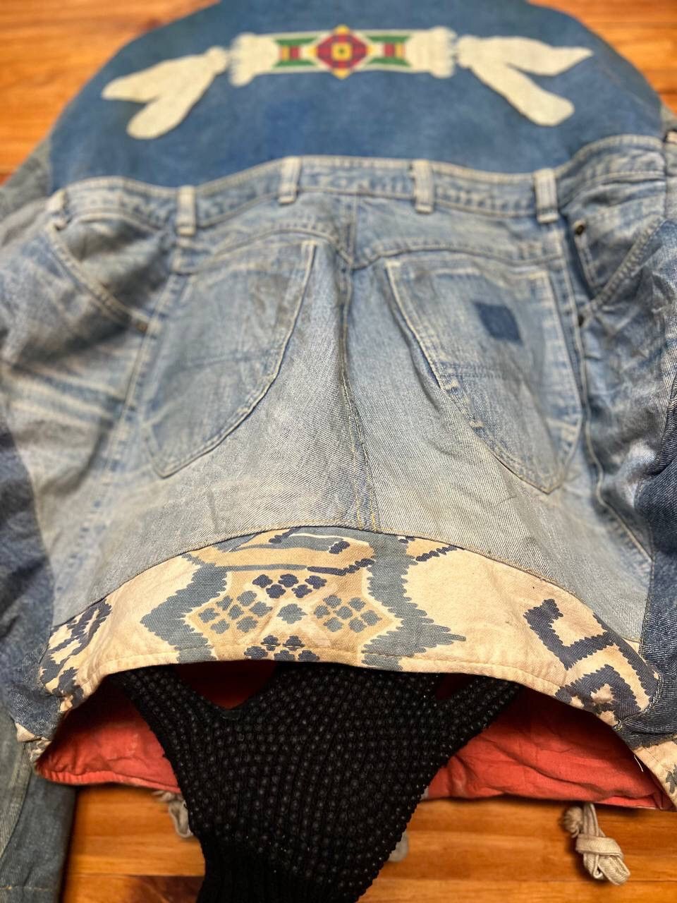 Vintage BONAVENTURE BY BRAYS PATCHWORK DENIM JACKET MADE IN FRANCE Size US XL / EU 56 / 4 - 12 Thumbnail