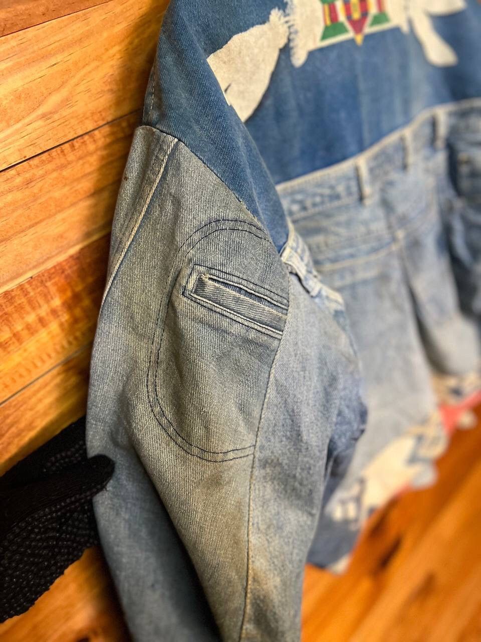 Vintage BONAVENTURE BY BRAYS PATCHWORK DENIM JACKET MADE IN FRANCE Size US XL / EU 56 / 4 - 13 Thumbnail