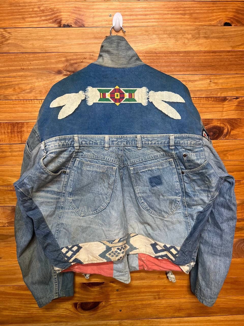 Vintage BONAVENTURE BY BRAYS PATCHWORK DENIM JACKET MADE IN FRANCE Size US XL / EU 56 / 4 - 8 Thumbnail