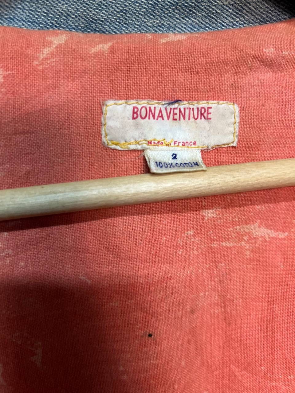 Vintage BONAVENTURE BY BRAYS PATCHWORK DENIM JACKET MADE IN FRANCE Size US XL / EU 56 / 4 - 15 Thumbnail