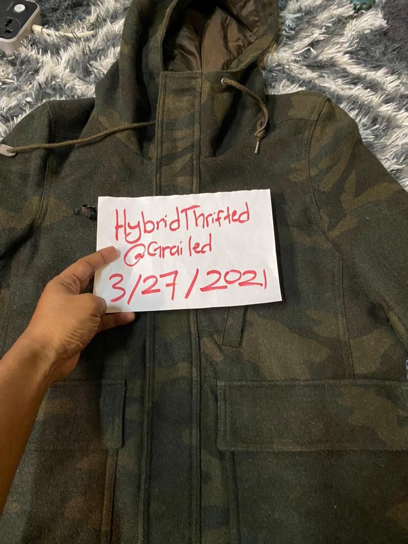 Global Work Global Work Camo Wool Field Hoodie Coat Size US M / EU 48-50 / 2 - 9 Thumbnail