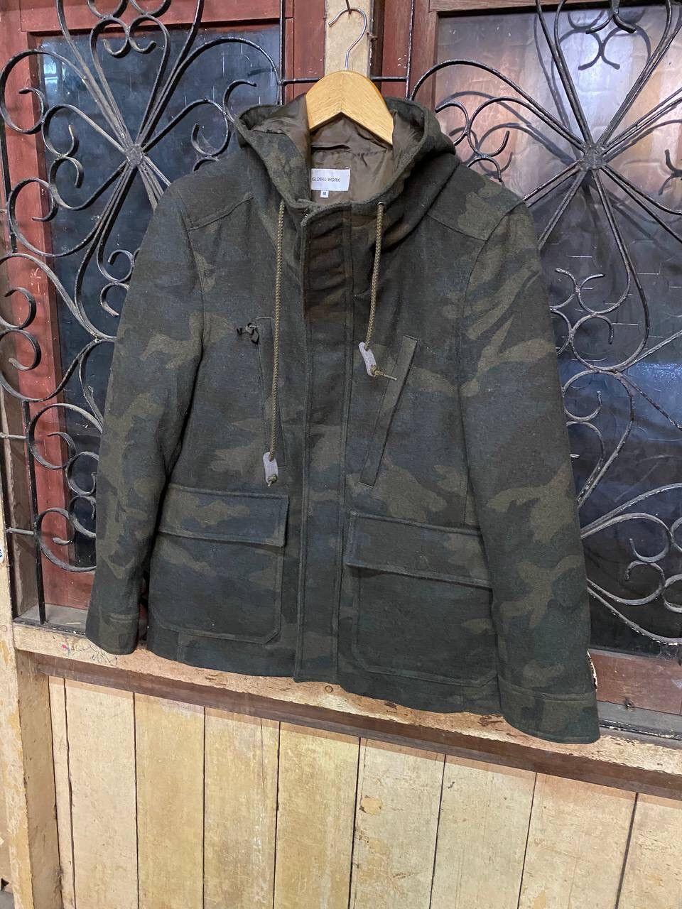 Global Work Global Work Camo Wool Field Hoodie Coat Size US M / EU 48-50 / 2 - 2 Thumbnail