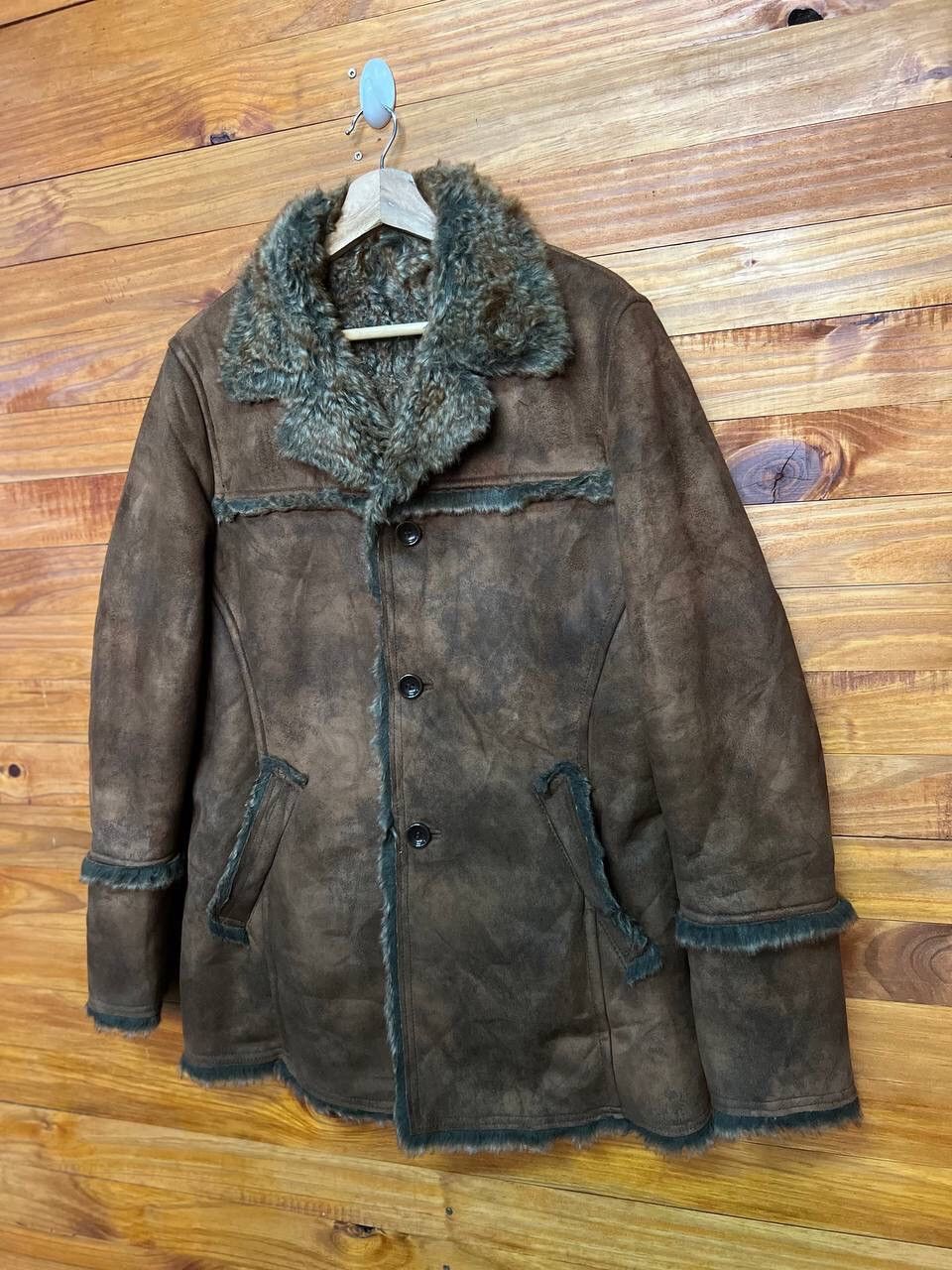 Japanese Brand RATTLE TRAP SHEARLING COAT ACRYLIC FUR LINING Size US M / EU 48-50 / 2 - 4 Thumbnail
