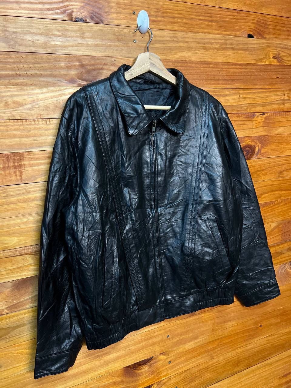 Leather VINTAGE ZIP UP LEATHER JACKET Size US L / EU 52-54 / 3 - 2 Thumbnail