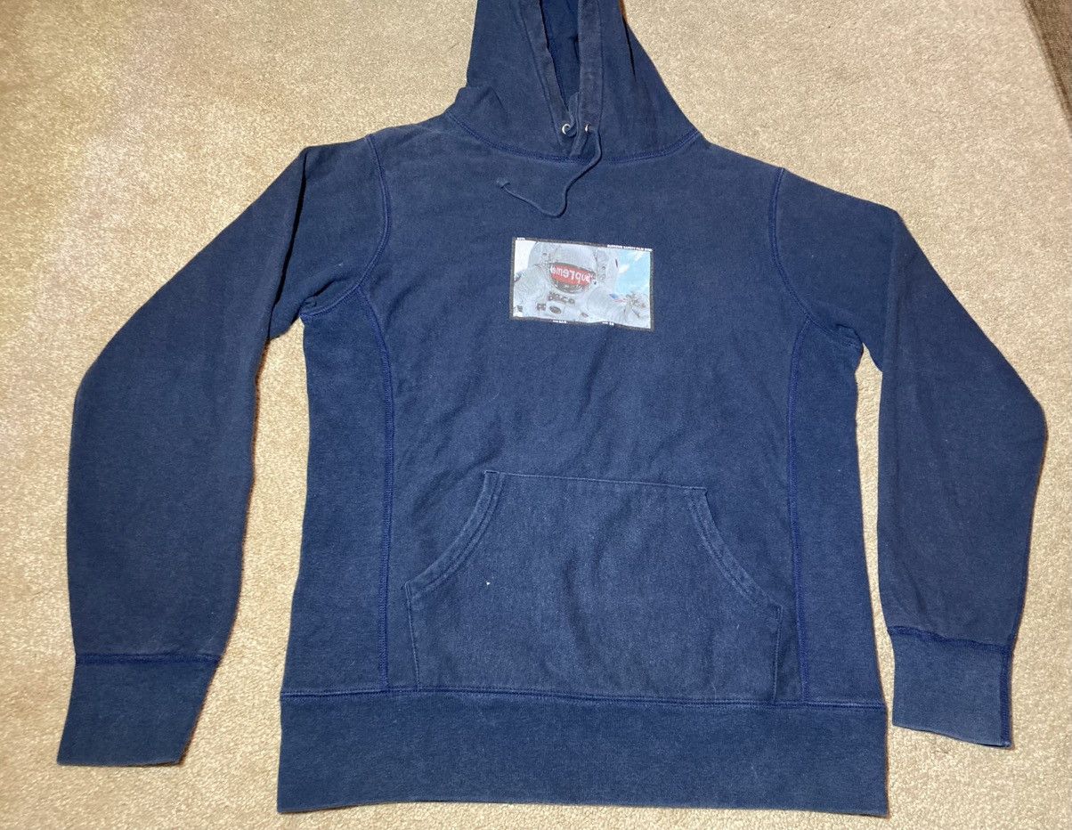 Supreme SS15 Supreme Astronaut Hooded Sweatshirt Small Blue 2015 | Grailed