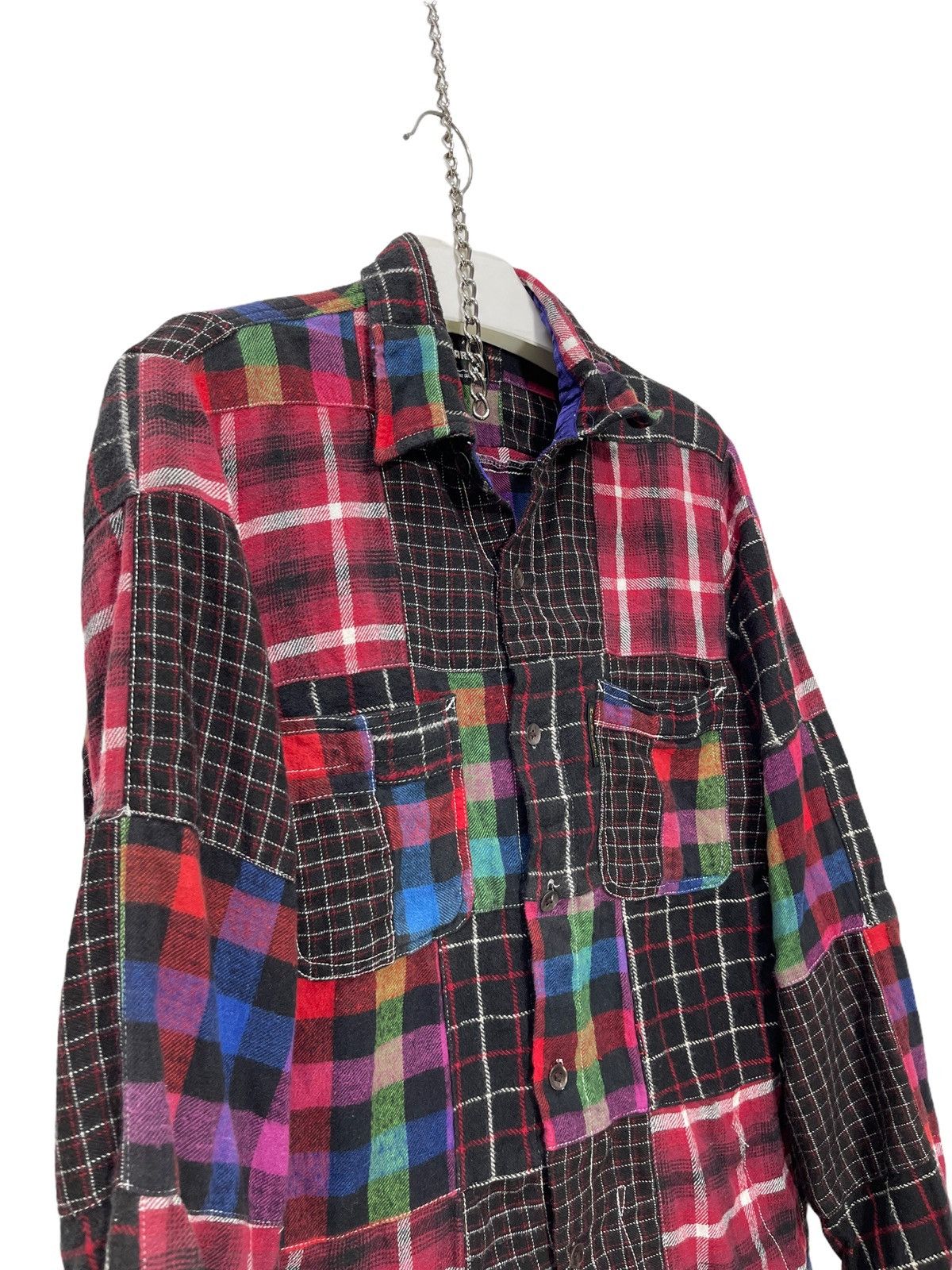 Blue Blue Japan H.R. Market Japan Patchwork Flannel Shirt 2🟩5 Size US S / EU 44-46 / 1 - 1 Thumbnail