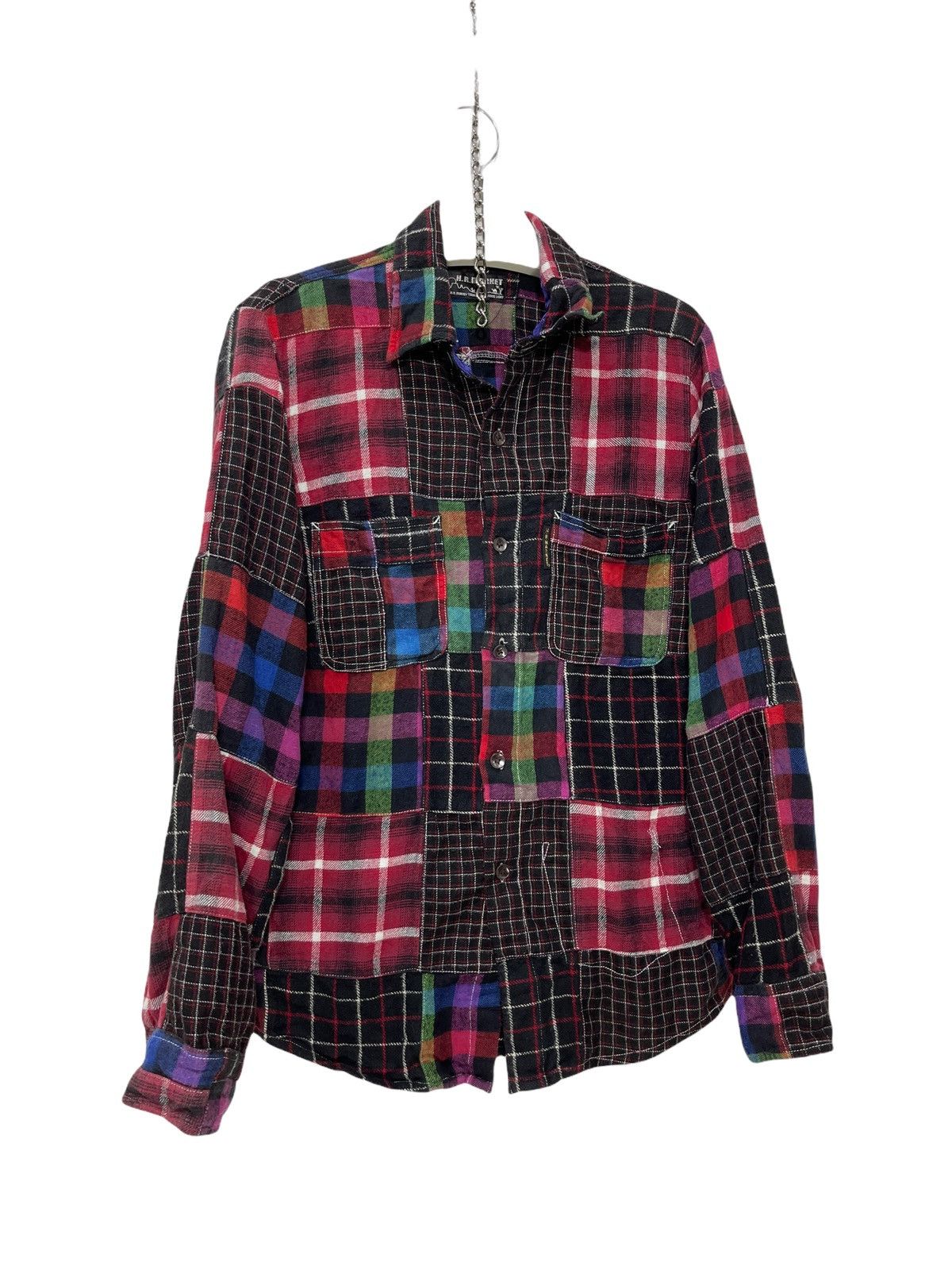 Blue Blue Japan H.R. Market Japan Patchwork Flannel Shirt 2🟩5 Size US S / EU 44-46 / 1 - 2 Thumbnail