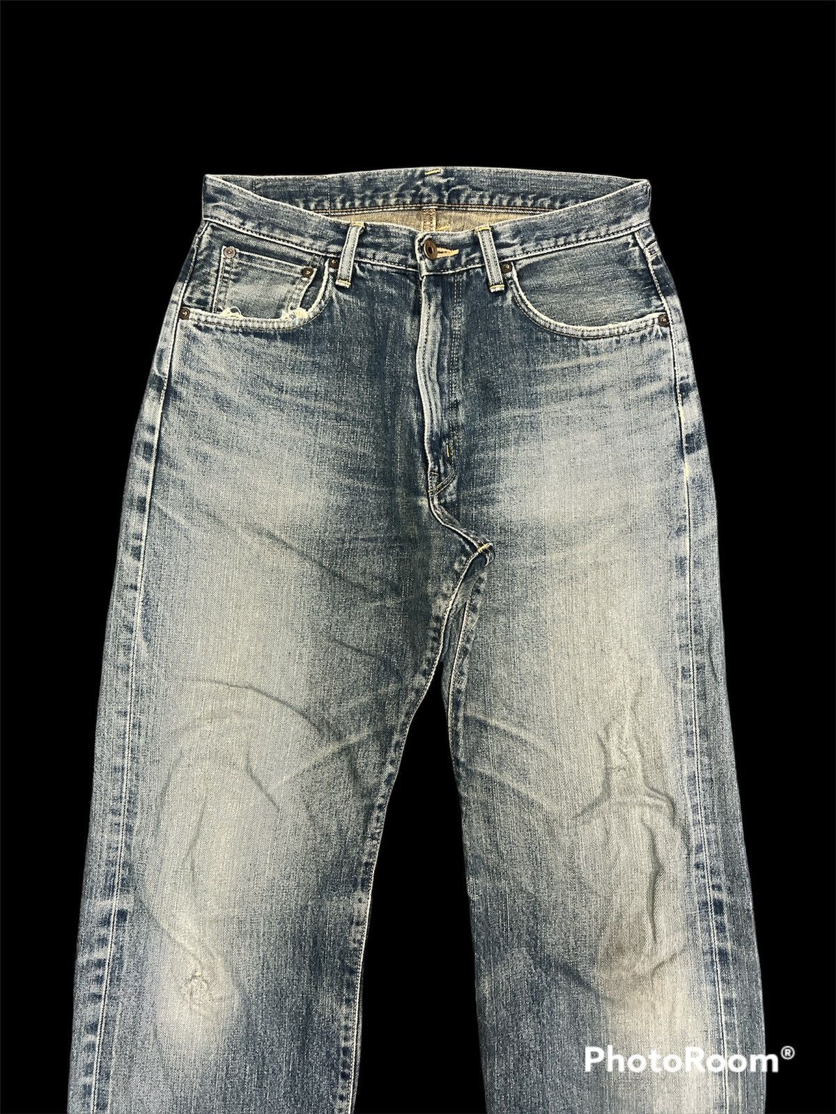 Edwin × Vintage Sick🔥🔥Hard Core Distressed Salvage Denim Pants Size US 31 - 2 Thumbnail