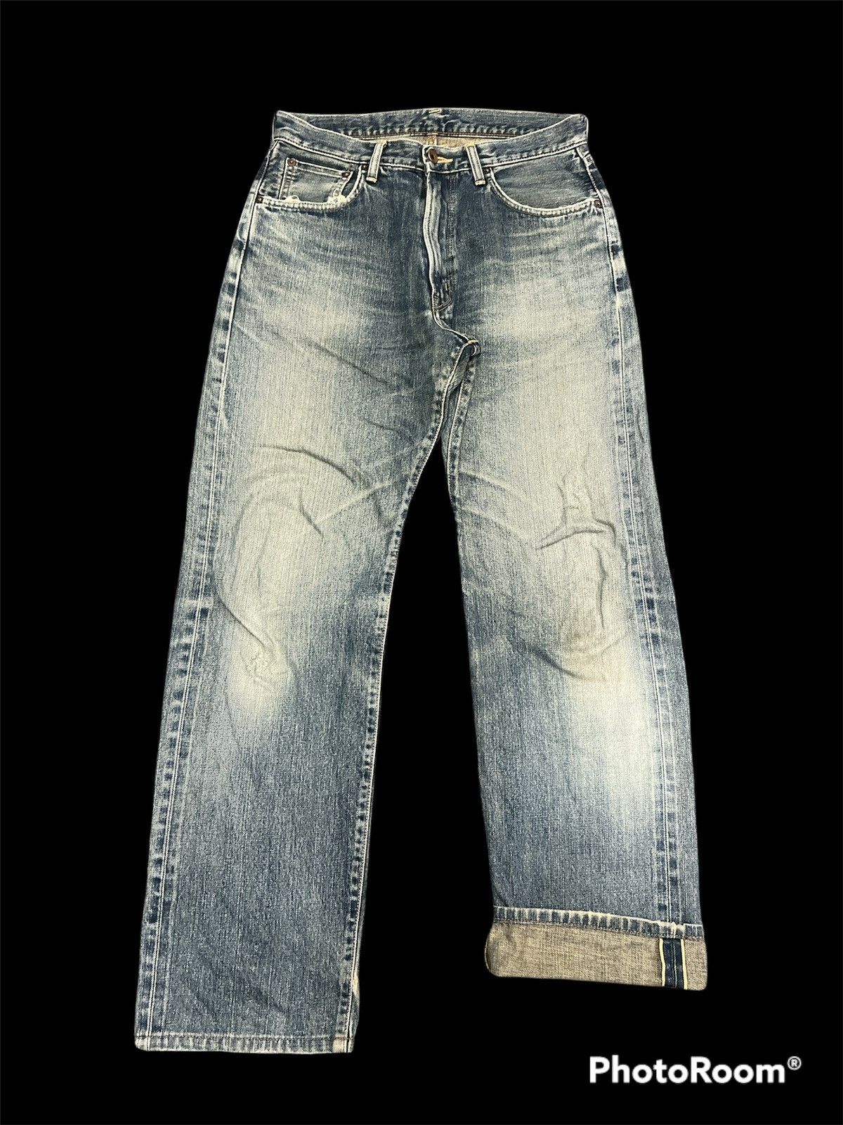 Edwin × Vintage Sick🔥🔥Hard Core Distressed Salvage Denim Pants Size US 31 - 1 Thumbnail