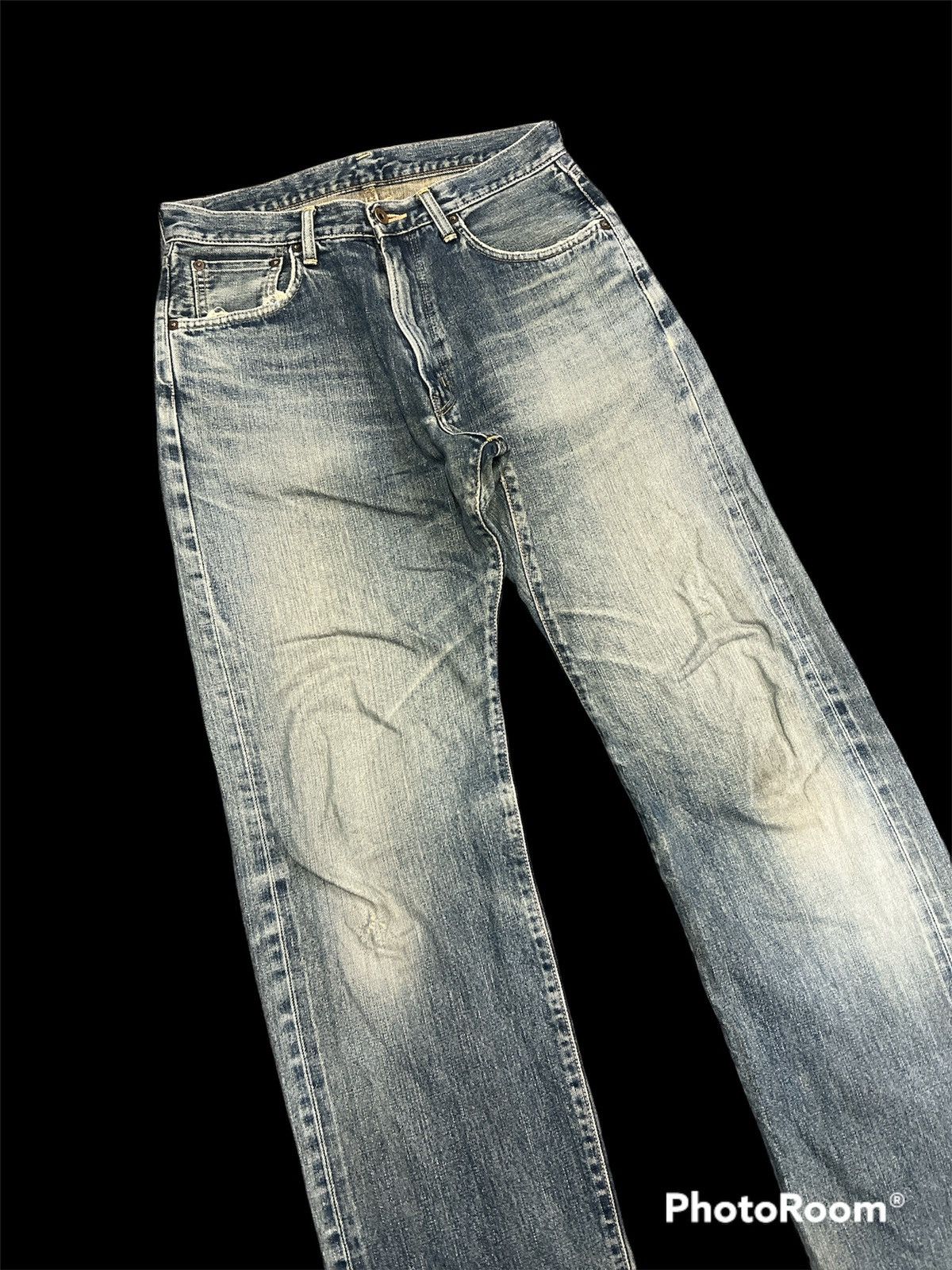 Edwin × Vintage Sick🔥🔥Hard Core Distressed Salvage Denim Pants Size US 31 - 4 Thumbnail