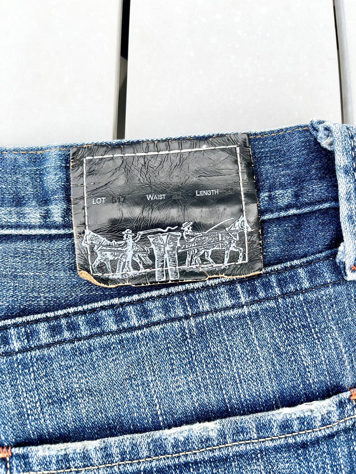 Levi's VINTAGE SICK DISTRESSED FLARED LEVIS 517 SIZE 32X32 Size US 32 / EU 48 - 16 Thumbnail