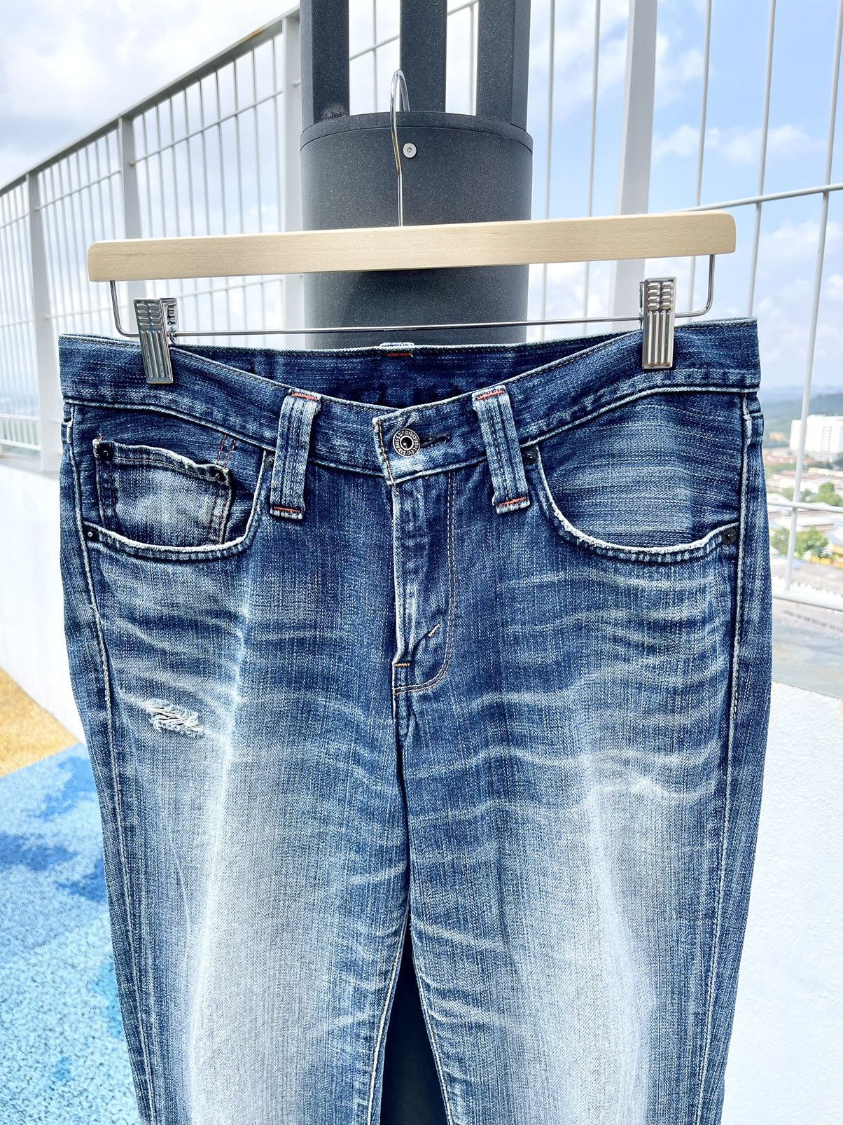 Levi's VINTAGE SICK DISTRESSED FLARED LEVIS 517 SIZE 32X32 Size US 32 / EU 48 - 3 Thumbnail