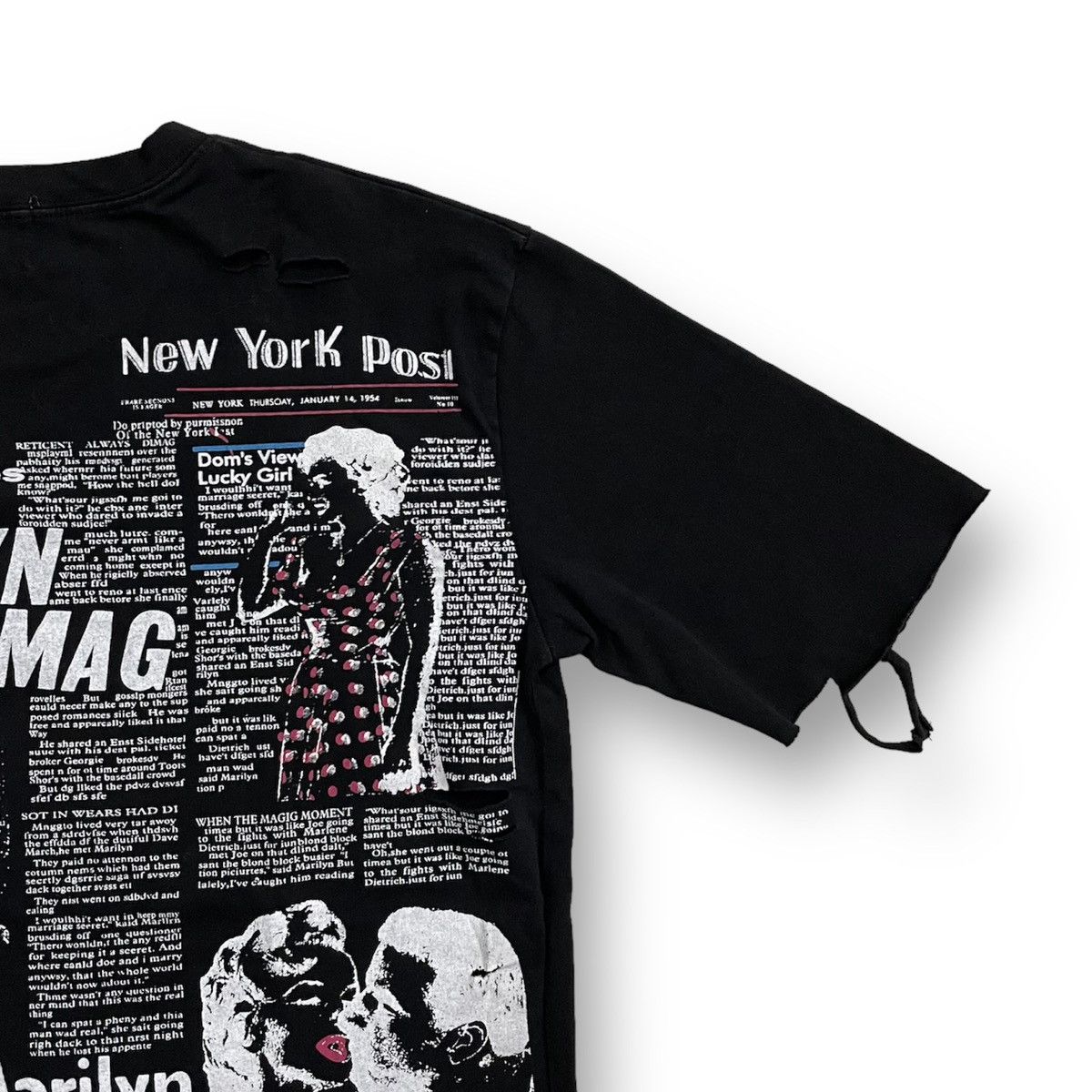 Hysteric Glamour Bootleg Vintage 90’s Newspaper Printed Marilyn Monroe Size US L / EU 52-54 / 3 - 3 Thumbnail