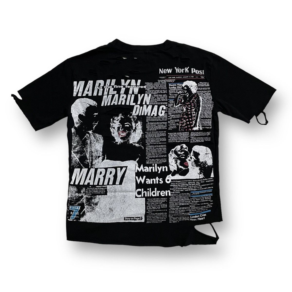 Hysteric Glamour Bootleg Vintage 90’s Newspaper Printed Marilyn Monroe Size US L / EU 52-54 / 3 - 1 Thumbnail