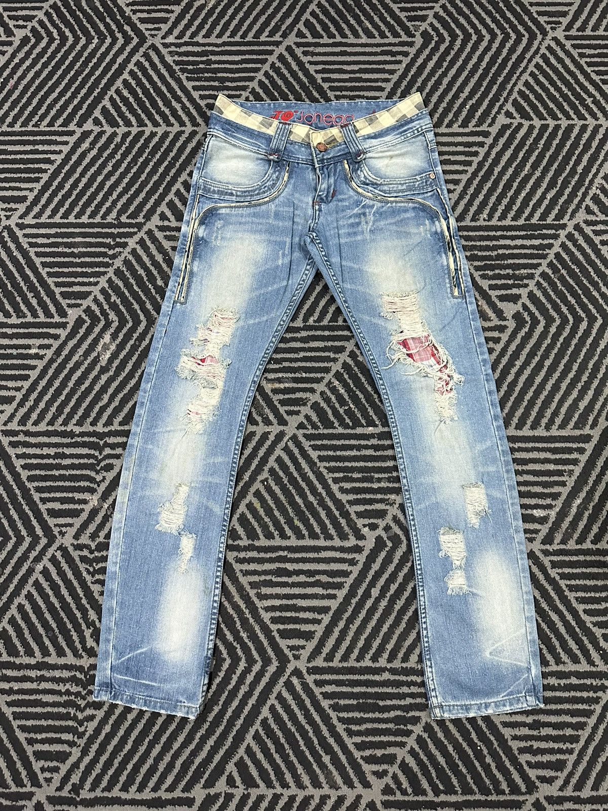 Vintage JONEAA Japan Punk Style Distressed Denim Jeans
