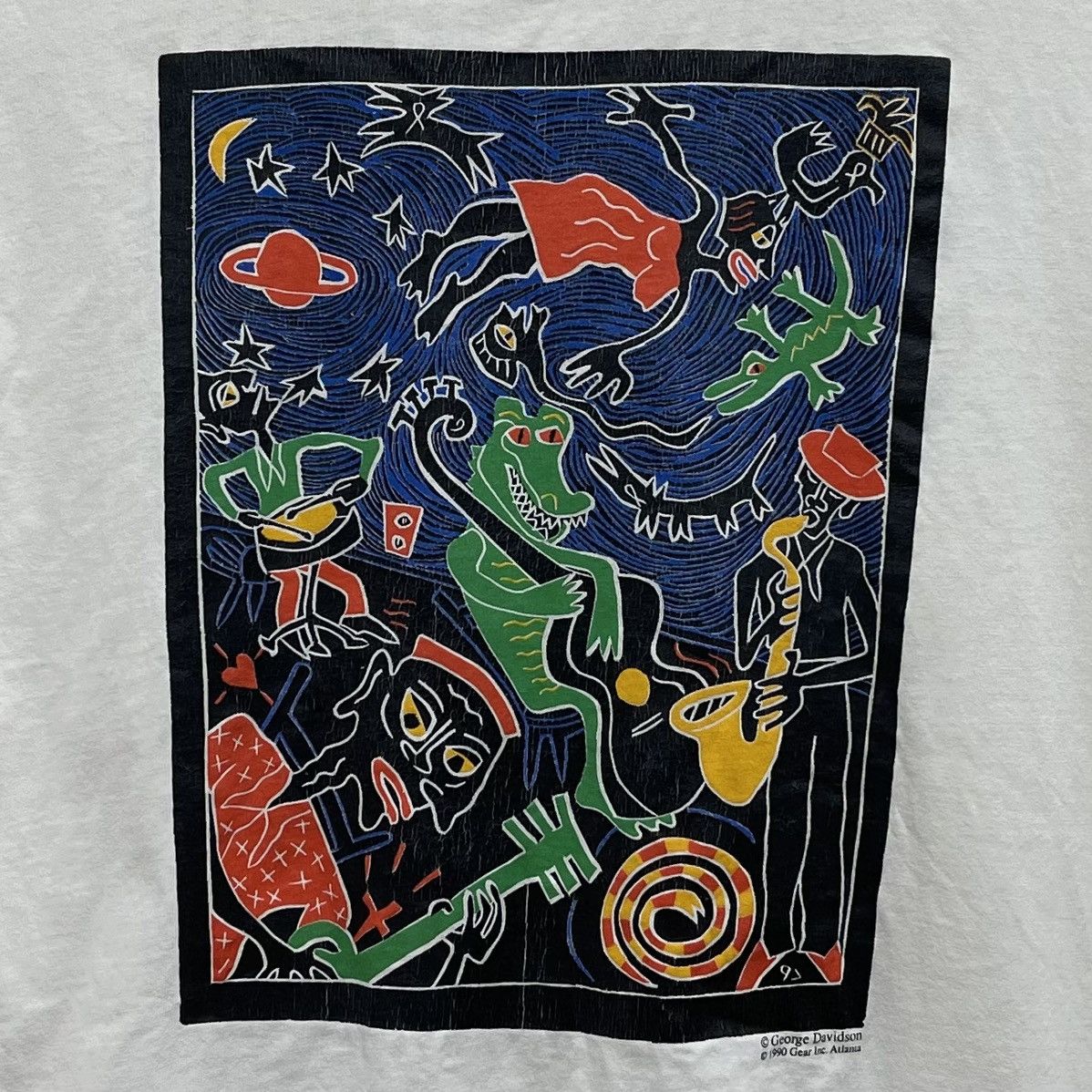 Vintage Vintage 1990 George Davidson T-Shirt Size Xlarge Size US XL / EU 56 / 4 - 2 Thumbnail