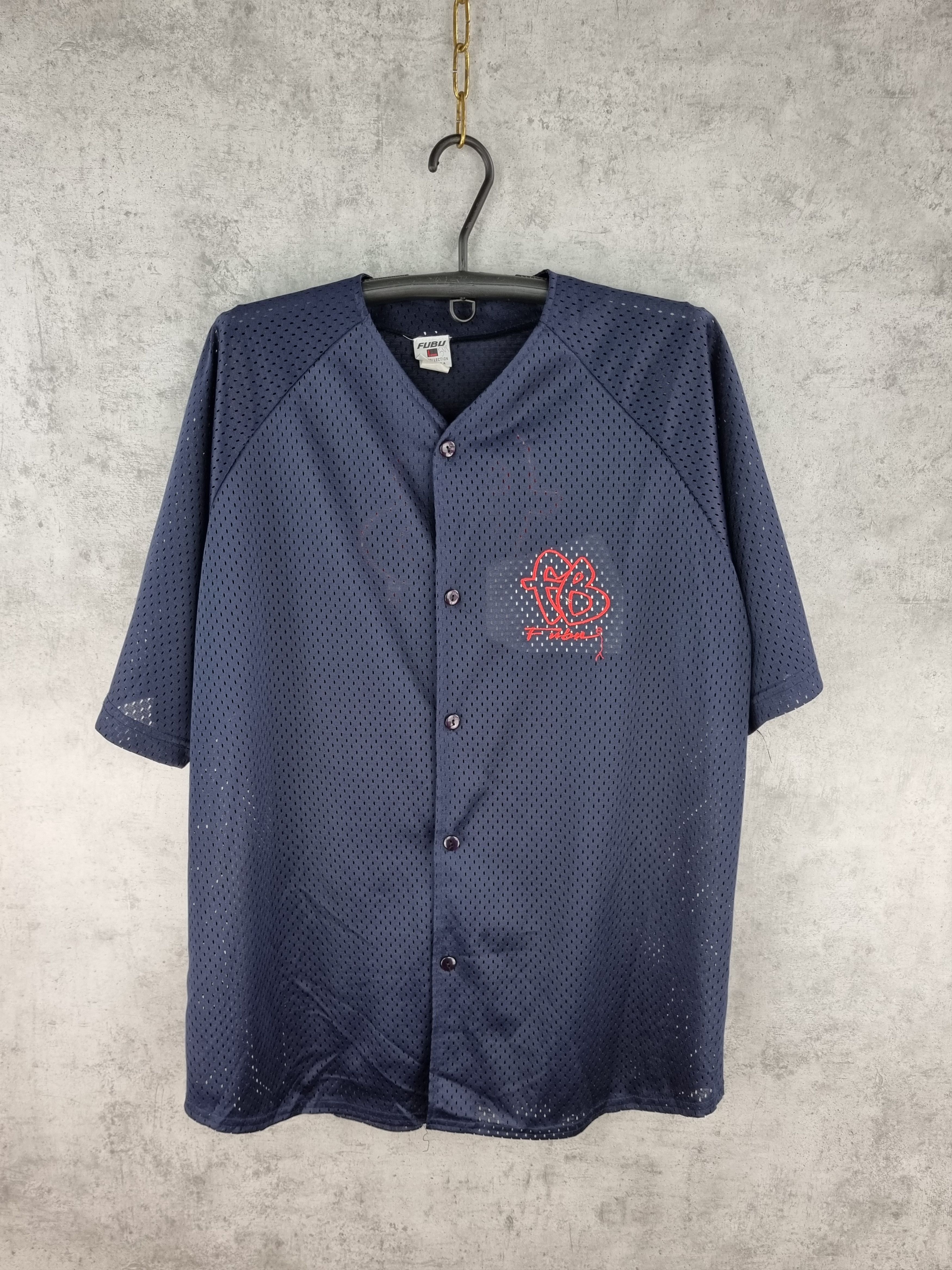Fubu × Rap Tees 90s FUBU Baseball Jersey Embroidered Big logo tee shirt Size US XL / EU 56 / 4 - 2 Thumbnail