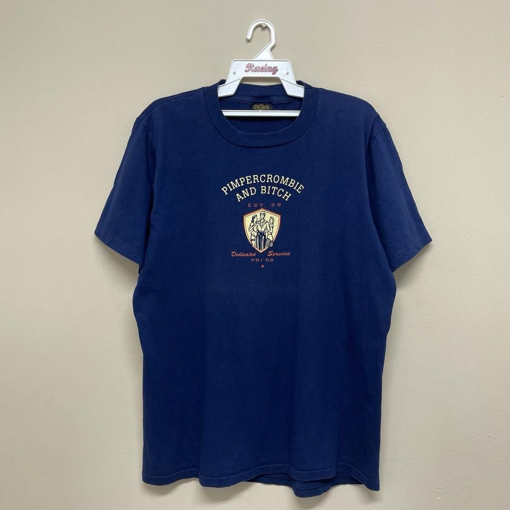 Vintage Vintage 90s Pimpercrombie And Bitch Funny Parody T-Shirt Size US L / EU 52-54 / 3 - 1 Thumbnail