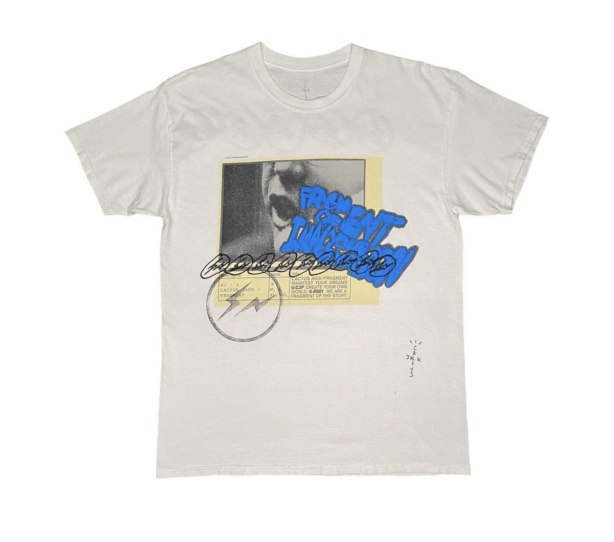 Travis Scott CACTUS JACK X FRAGMENT 2021 MANIFEST TEE | Grailed