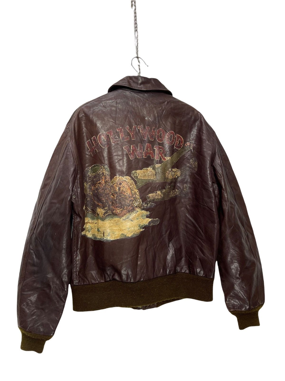Avirex ✈️ 80s Avirex A2 Leather Jacket Hollywood War 10🟩 Size US M / EU 48-50 / 2 - 1 Thumbnail