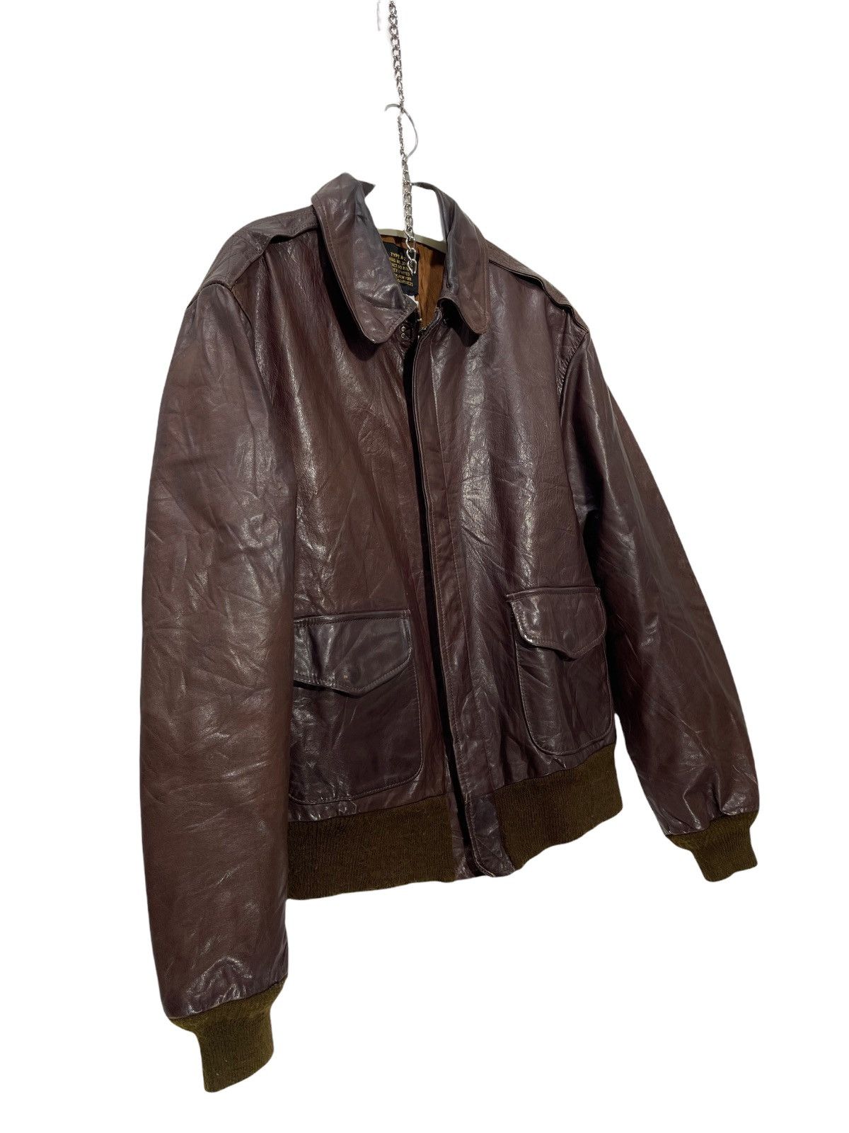 Avirex ✈️ 80s Avirex A2 Leather Jacket Hollywood War 10🟩 Size US M / EU 48-50 / 2 - 5 Thumbnail