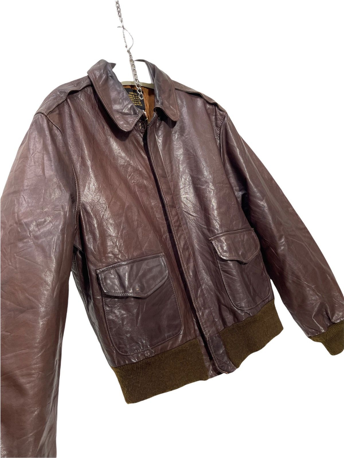Avirex ✈️ 80s Avirex A2 Leather Jacket Hollywood War 10🟩 Size US M / EU 48-50 / 2 - 6 Thumbnail